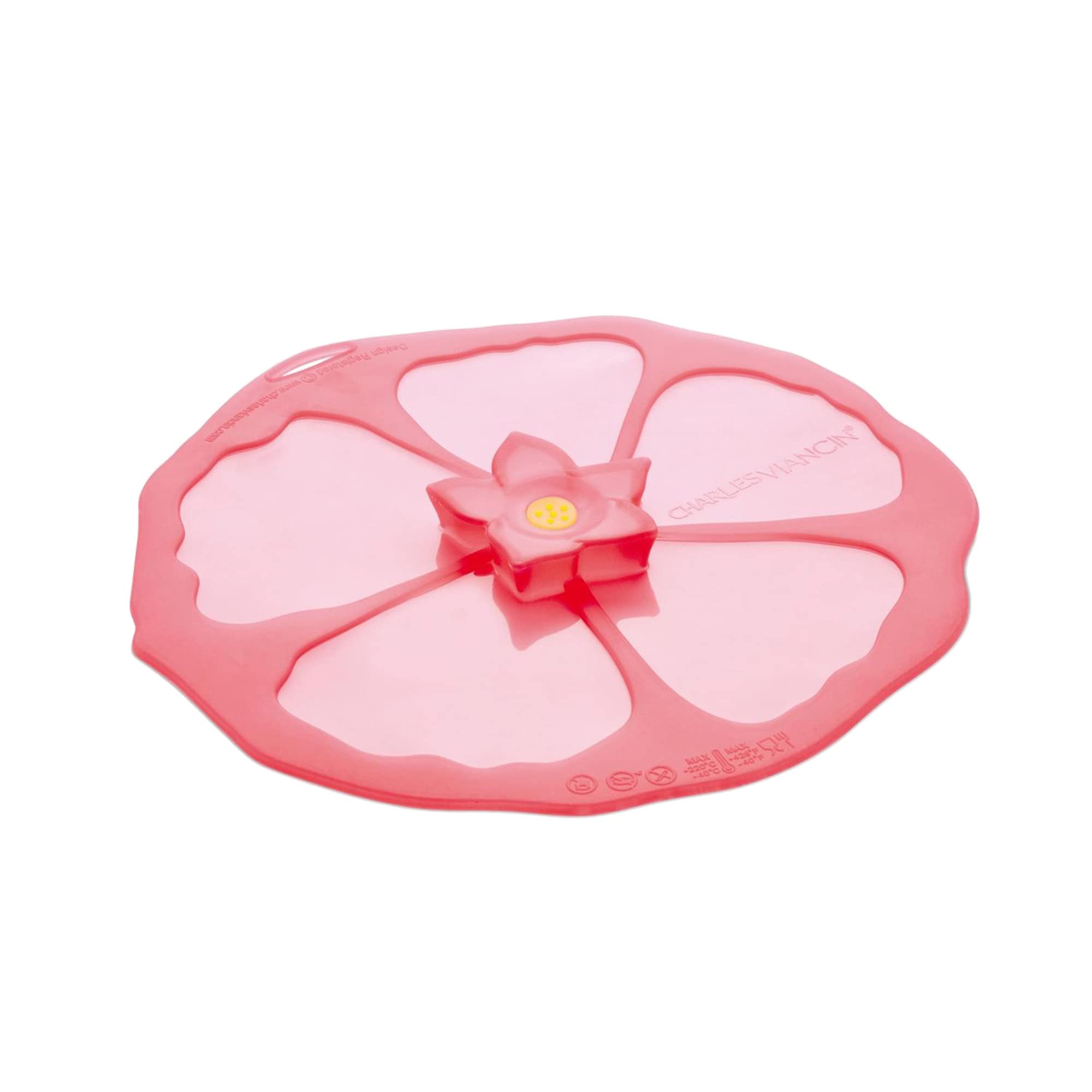 Charles Viancin Hibiscus Silicone Food Storage & Cooking Lid - 11 Inch (28cm) Airtight Seal for Any Smooth Rim - BPA-Free, Oven, Microwave, Freezer, Stovetop & Dishwasher Safe - Perfect for Meal Prep, Leftovers & Baking