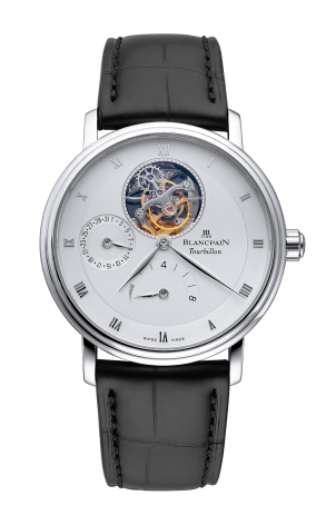 Blancpain Villeret Tourbillon 8-Day Power Reserve Platinum Men's Luxury Watch - Perfect for Formal Events & Business Occasions