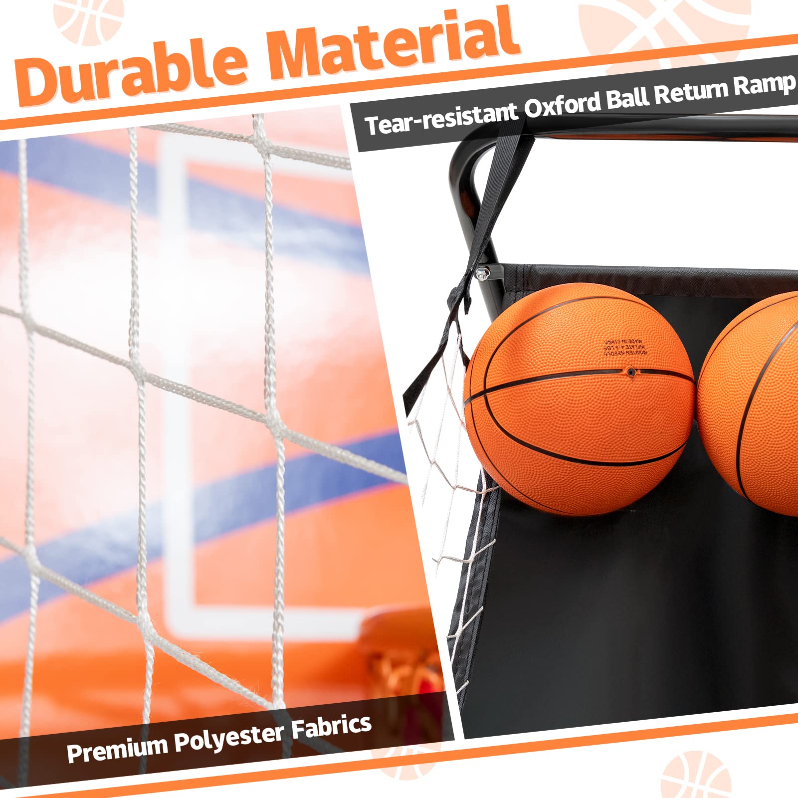 GYMAX Electronic Basketball Game with LED Scoreboard - Indoor Basketball Arcade Game for Kids & Adults, Includes 3 Basketballs & Air Pump, Foldable Design for Easy Storage - Perfect for Home Entertainment, Birthday Parties, and Office Break Rooms