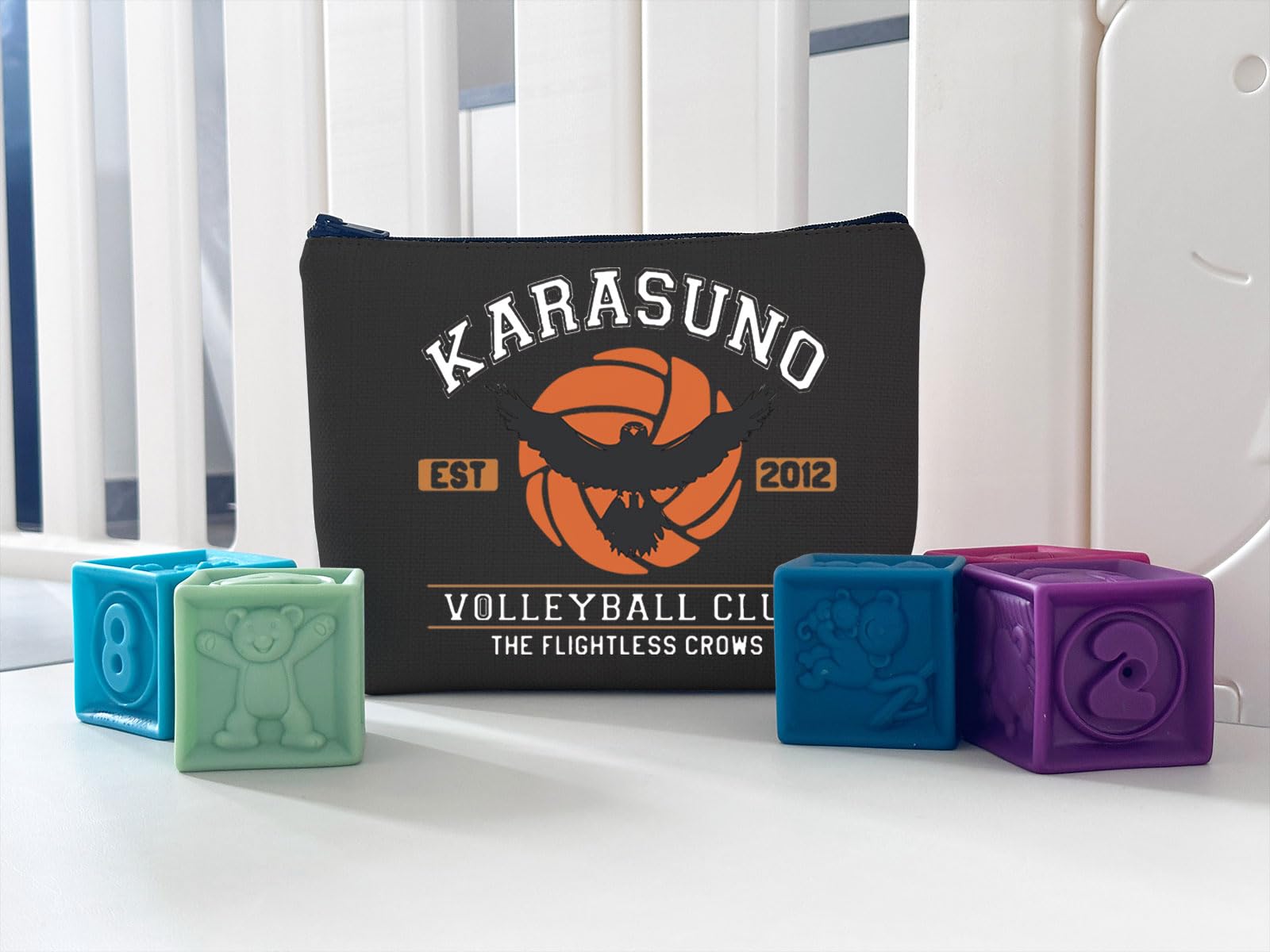Anime Volleyball Club Makeup Bag - Japanese Style Cosmetic Pouch for Haikyuu Fans | Perfect for School, Gym & Travel Organizer