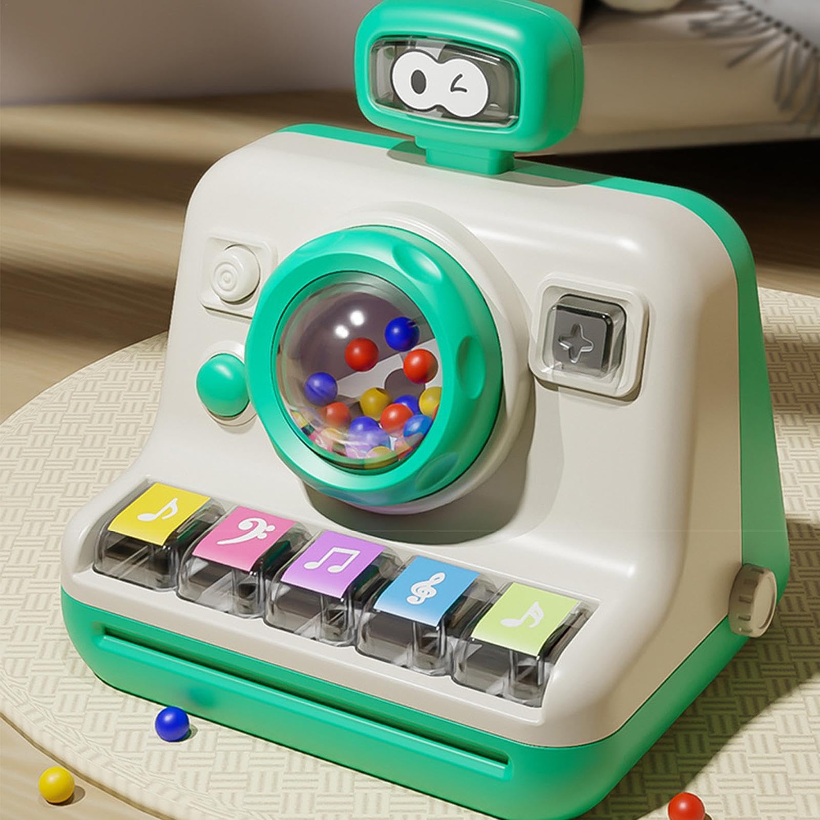 Kids Musical Keyboard Toy with Camera Design - Interactive Learning Toy with Sound & Lights | Educational Musical Instrument for Toddlers & Children | Perfect for Birthday Gifts, Early Music Education & Playtime Fun