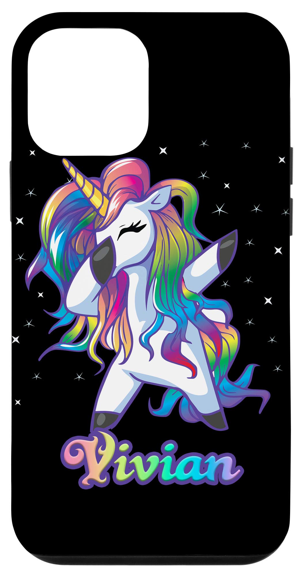 Custom Unicorn Dabbing iPhone 12 Mini Case - Personalized Vivian Design for Protection & Style | Perfect for Everyday Use, Gifts & Unicorn Lovers