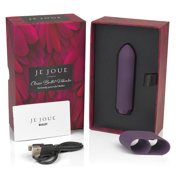 Je Joue Classic Bullet Vibrator with Finger Sleeve - Powerful Mini Personal Massager for Women, Couples & Solo Play - Discreet & Waterproof for Bedroom & Travel Use