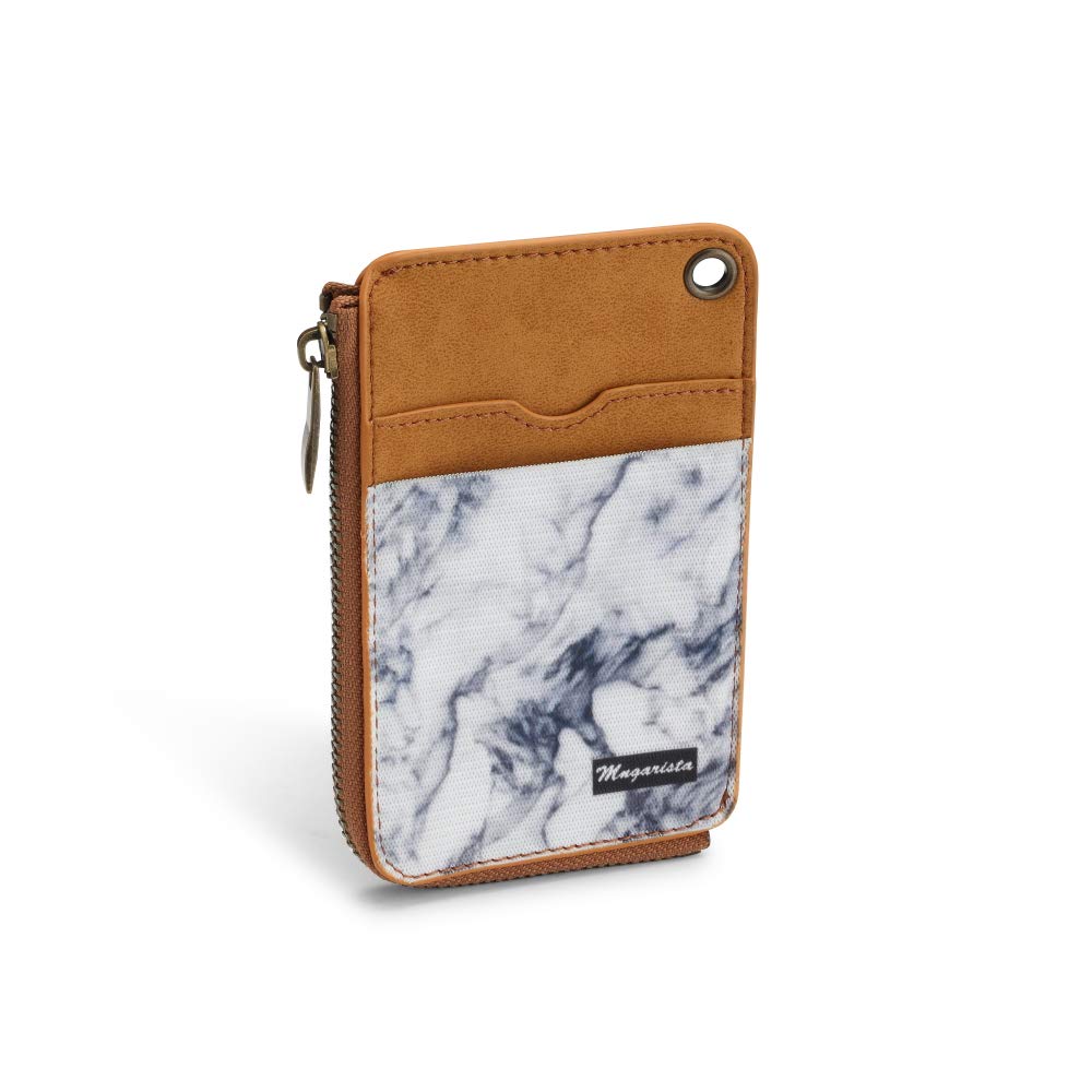 MNGARISTA Slim Elastic Card Holder Wallet - Minimalist Vertical Credit Card Wallet for Men & Women with 3 Card Slots & Zipper Pocket - Perfect for Front Pocket, Travel & Everyday Use