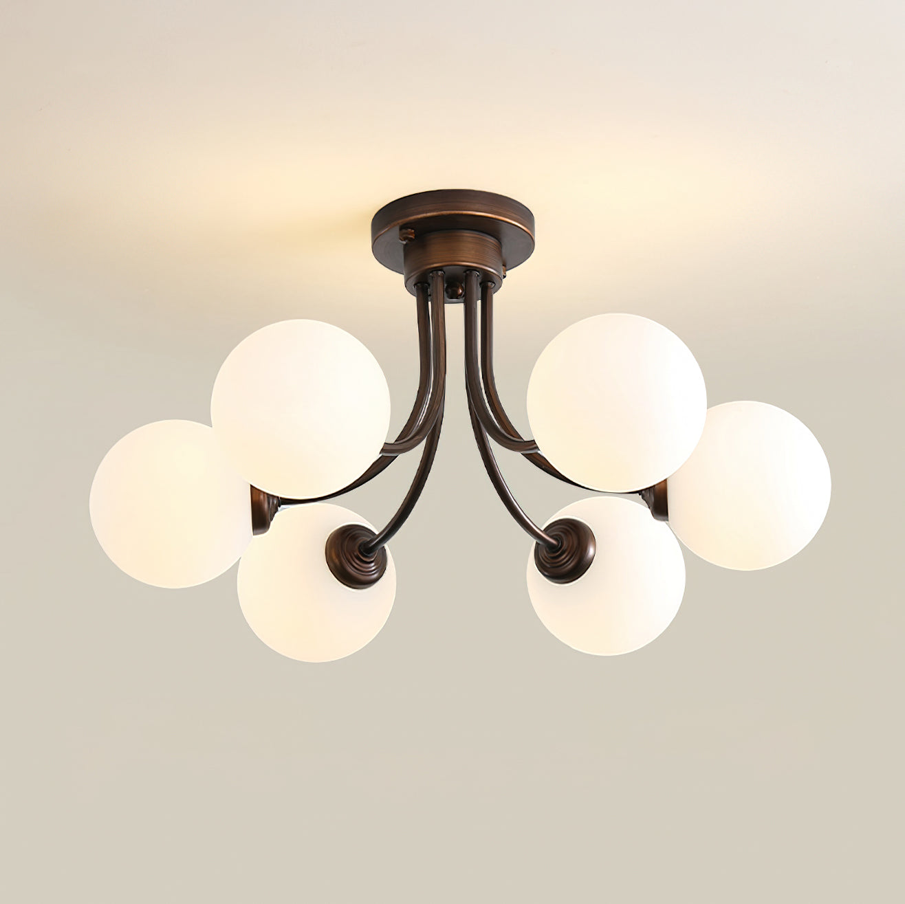 Modern Fairfax Bubble Ceiling Lamp - LED Flush Mount Lighting Fixture for Bedroom, Living Room & Dining Room - Stylish Home Decor with Soft Ambient Glow