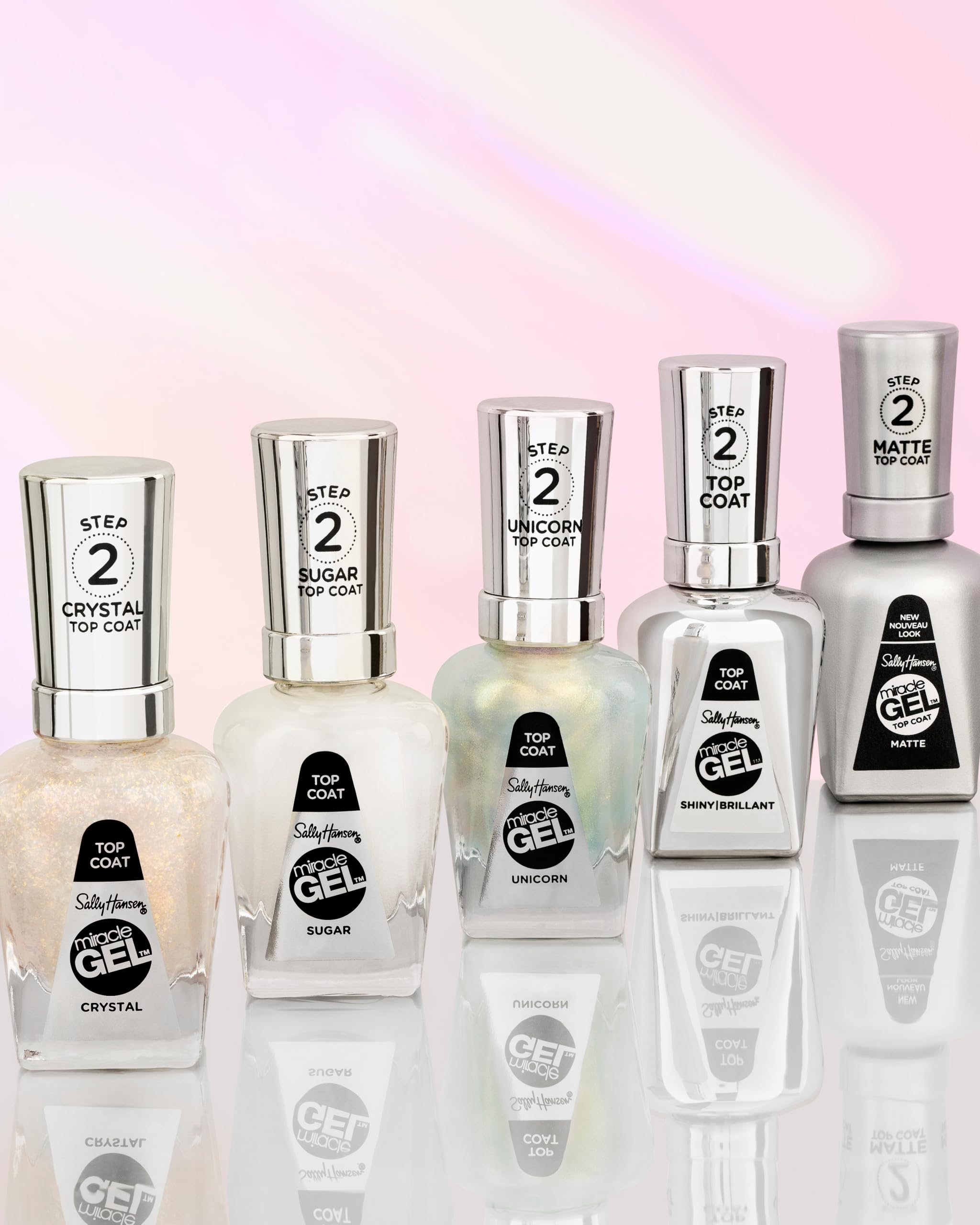 Sally Hansen Miracle Gel™ Unicorn Top Coat - Long Lasting Gel-Like Nail Polish with Glitter, No UV Lamp Needed | Perfect for Manicures, Parties & Special Occasions