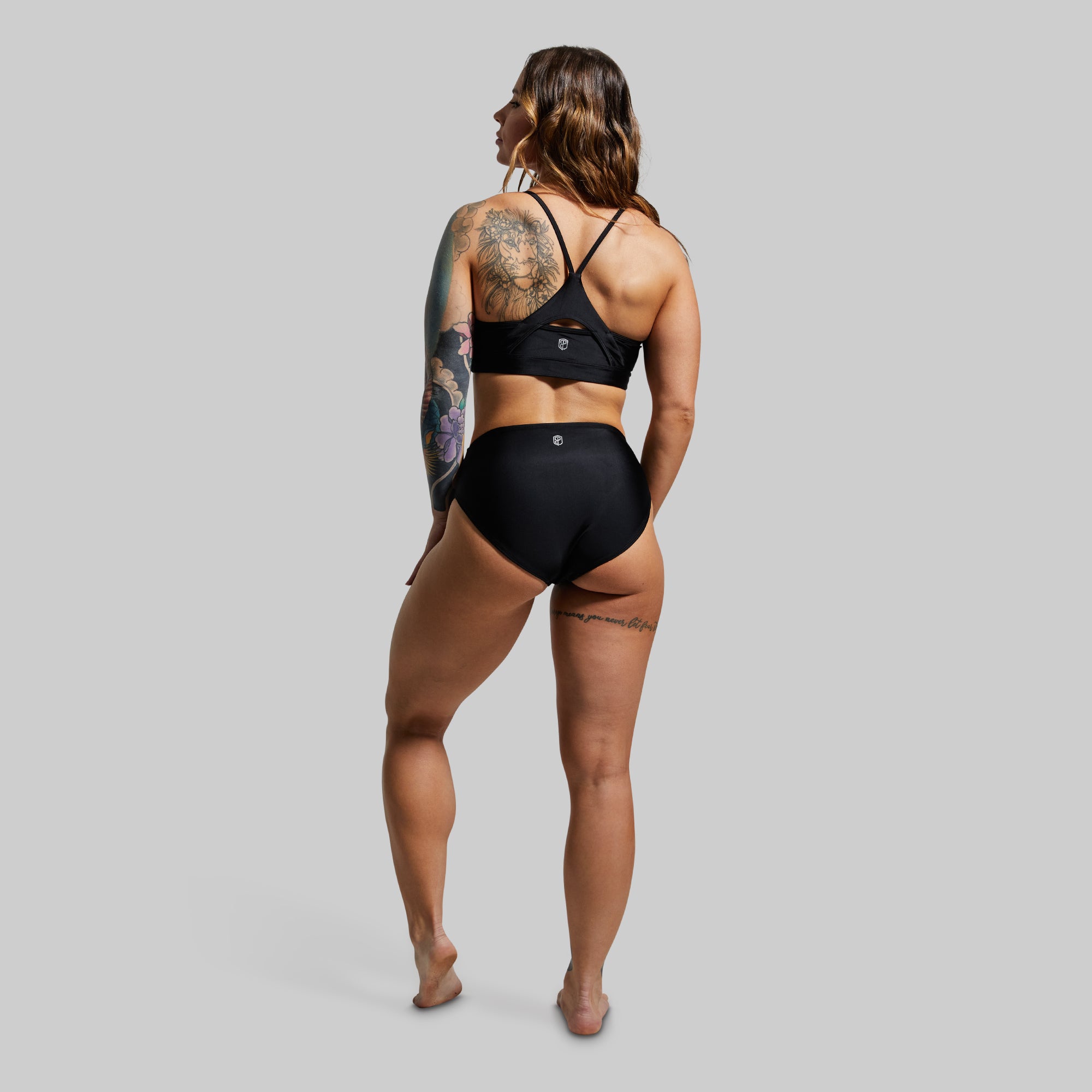 Black High-Waisted Bikini Bottom for Women - Comfortable Swimwear for Beach, Pool & Vacation | Seaside Bikini Bottoms
