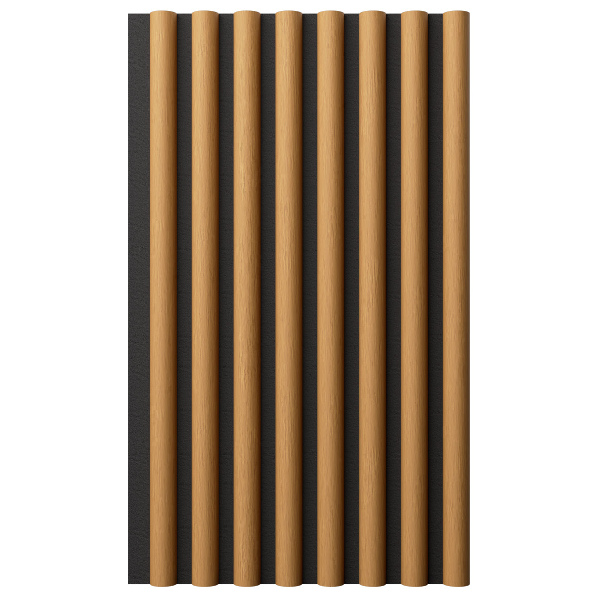 Acoustic Slat Wood Wall Panel - Half Round Slats for Home Theater, Office & Studio Soundproofing | Natural Wood Wall Decor