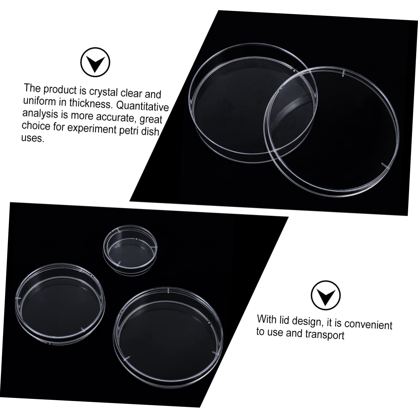 30pcs Plastic Petri Dishes for Cell Culture, Tissue Culture - Lab-Grade Sterile Disposable Culture Dishes for Microbiology, Biology Experiments & Scientific Research