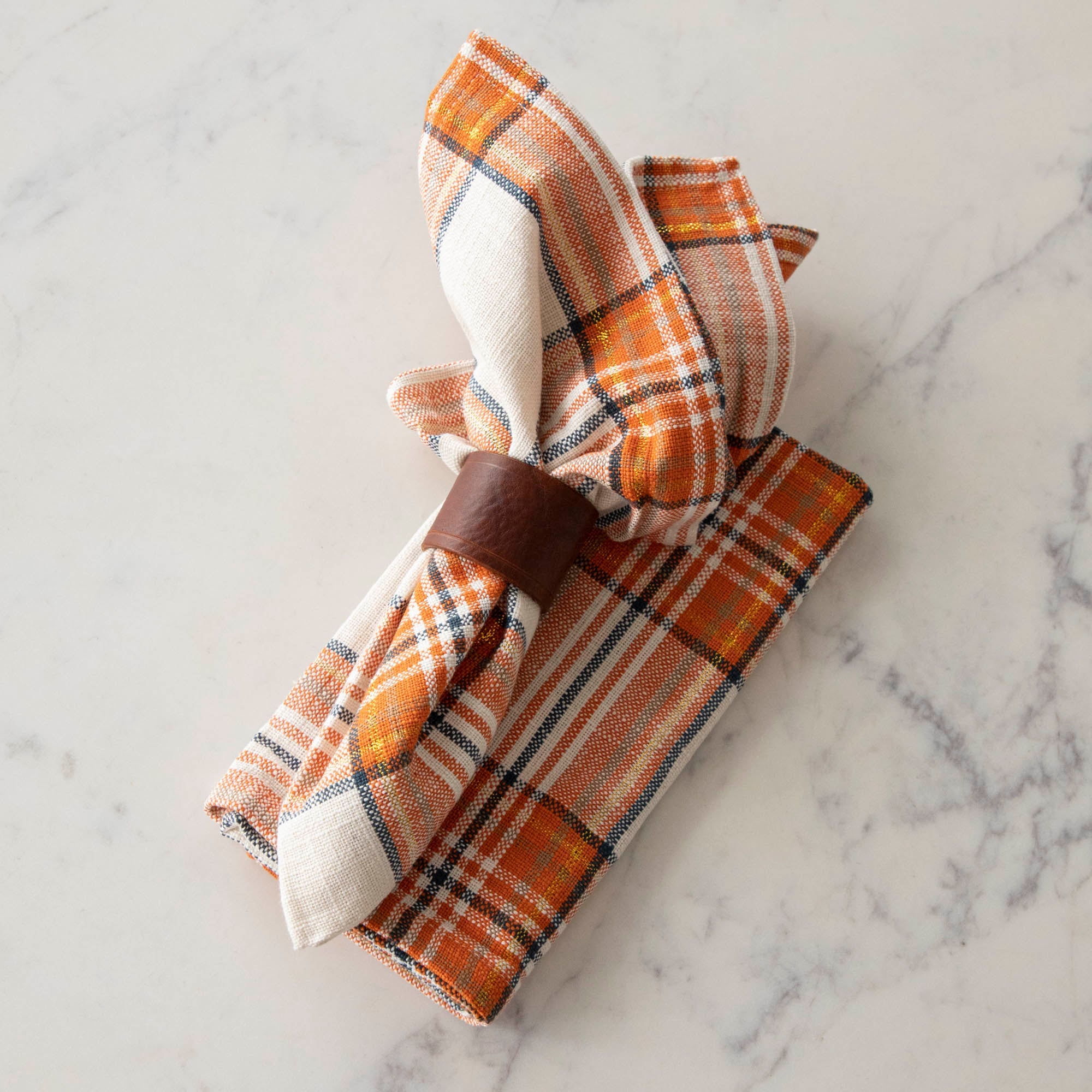 Autumn Plaid Napkins - 12 Pack Premium Cotton Table Napkins for Fall Dinner Parties, Thanksgiving, and Seasonal Home Decor