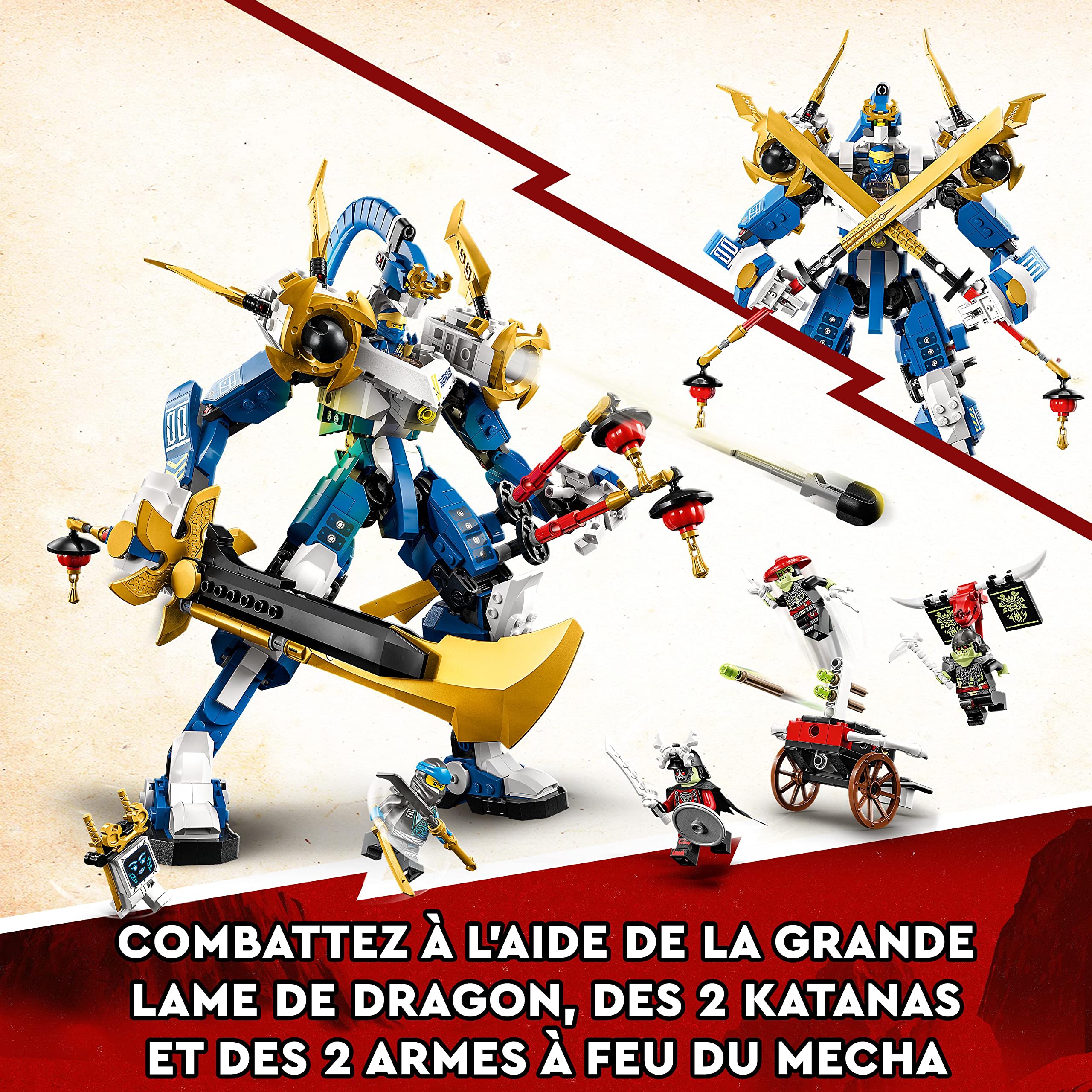 LEGO Ninjago 71785 Jay's Titan Robot Building Set - 5 Minifigures with Crossbow | 2023 Toy for Kids, Boys & Girls | Creative Play, Birthday Gift & Collectible for Ninjago Fans