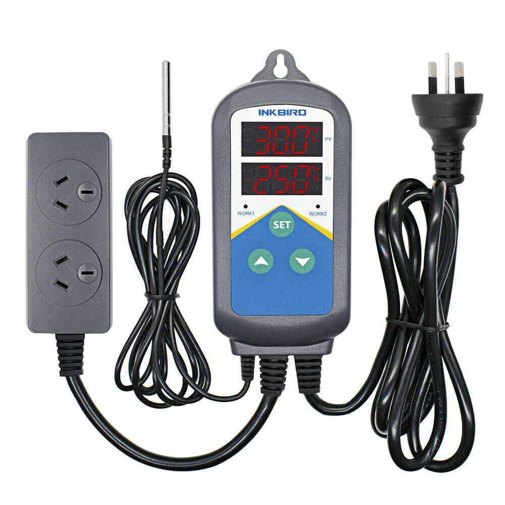 ITC 306T Digital Temperature Controller - Precise Thermostat for Home Brewing, Aquariums & Reptile Tanks | Dual Display & PID Control