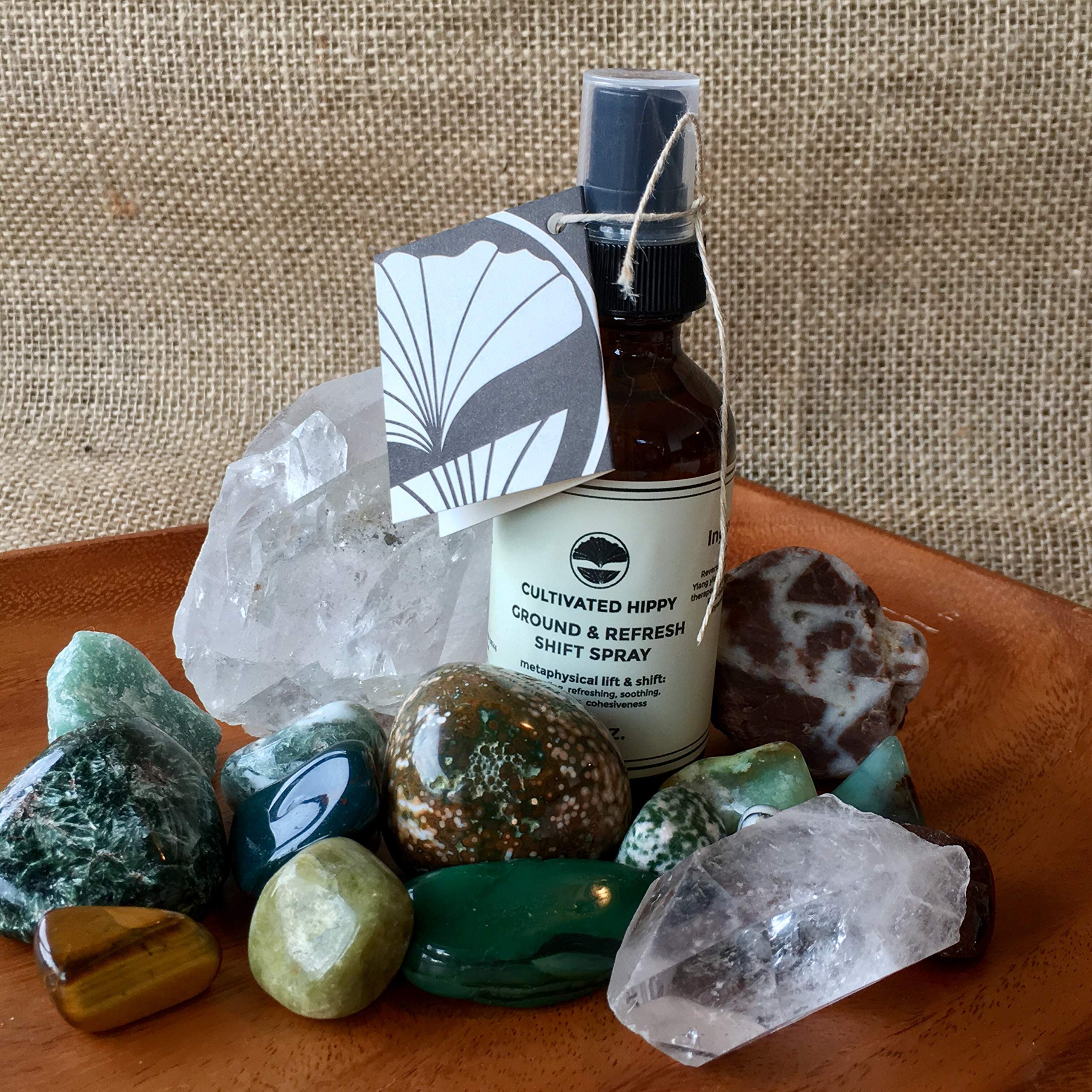 Ground & Refresh Shift Spray by Cultivated Hippy - Organic Aromatherapy Mist for Stress Relief & Energy Boost | Perfect for Yoga, Meditation & Daily Wellness