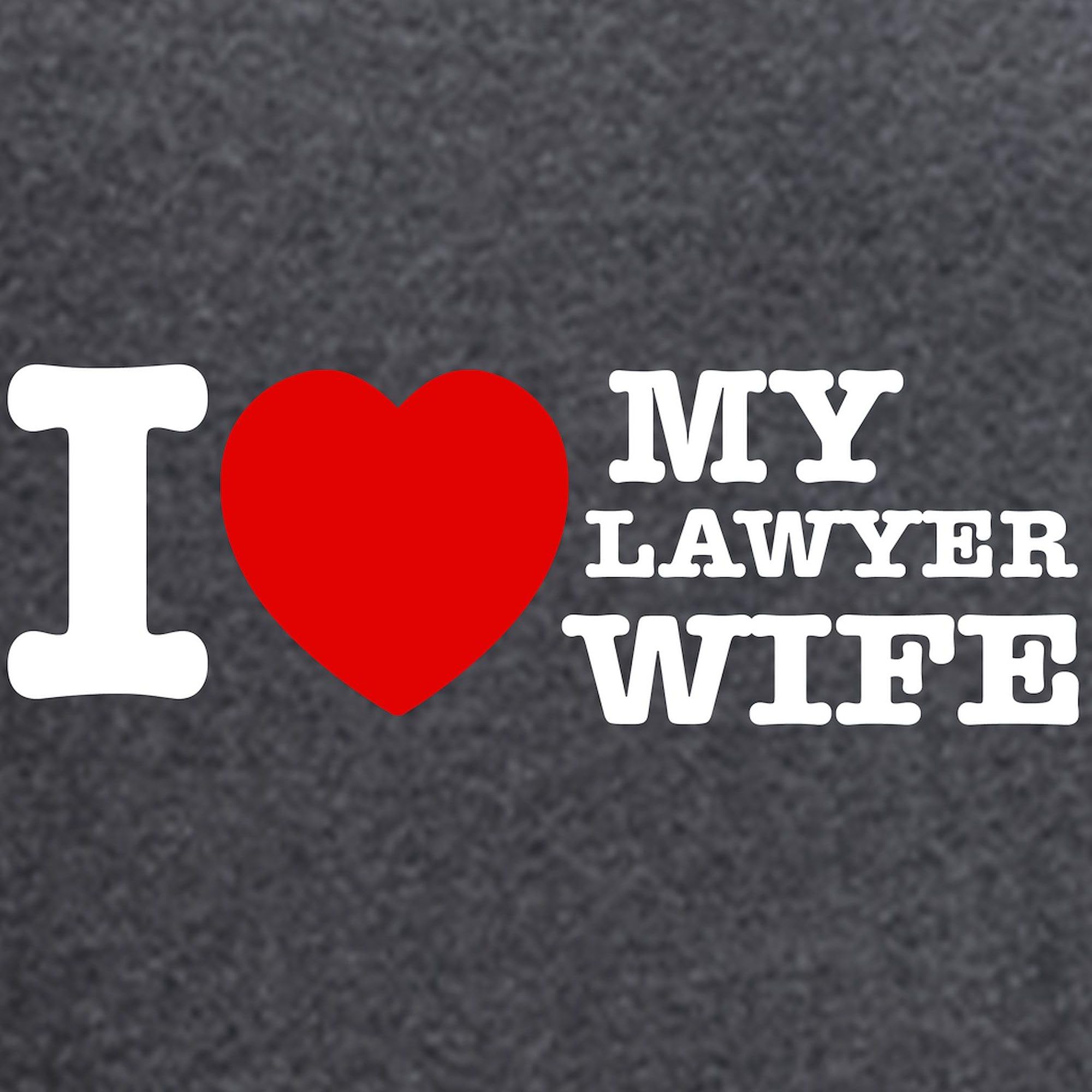 Lawyer Wife Men's Charcoal Pajamas - Funny Novelty Sleepwear for Him | Perfect Gift for Attorneys & Law Students