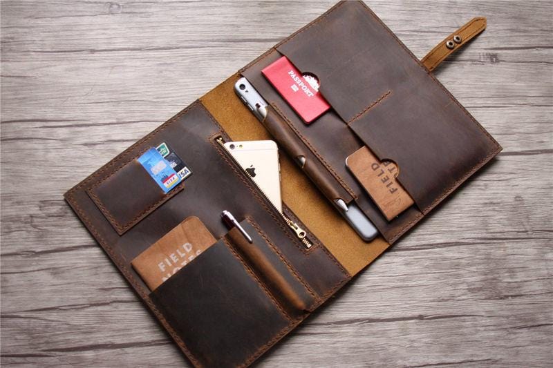 Premium Custom Leather Laptop Sleeve for Lenovo - Handmade Genuine Leather Protective Case for 13-15 Inch Laptops - Perfect for Business, Travel & Office Use