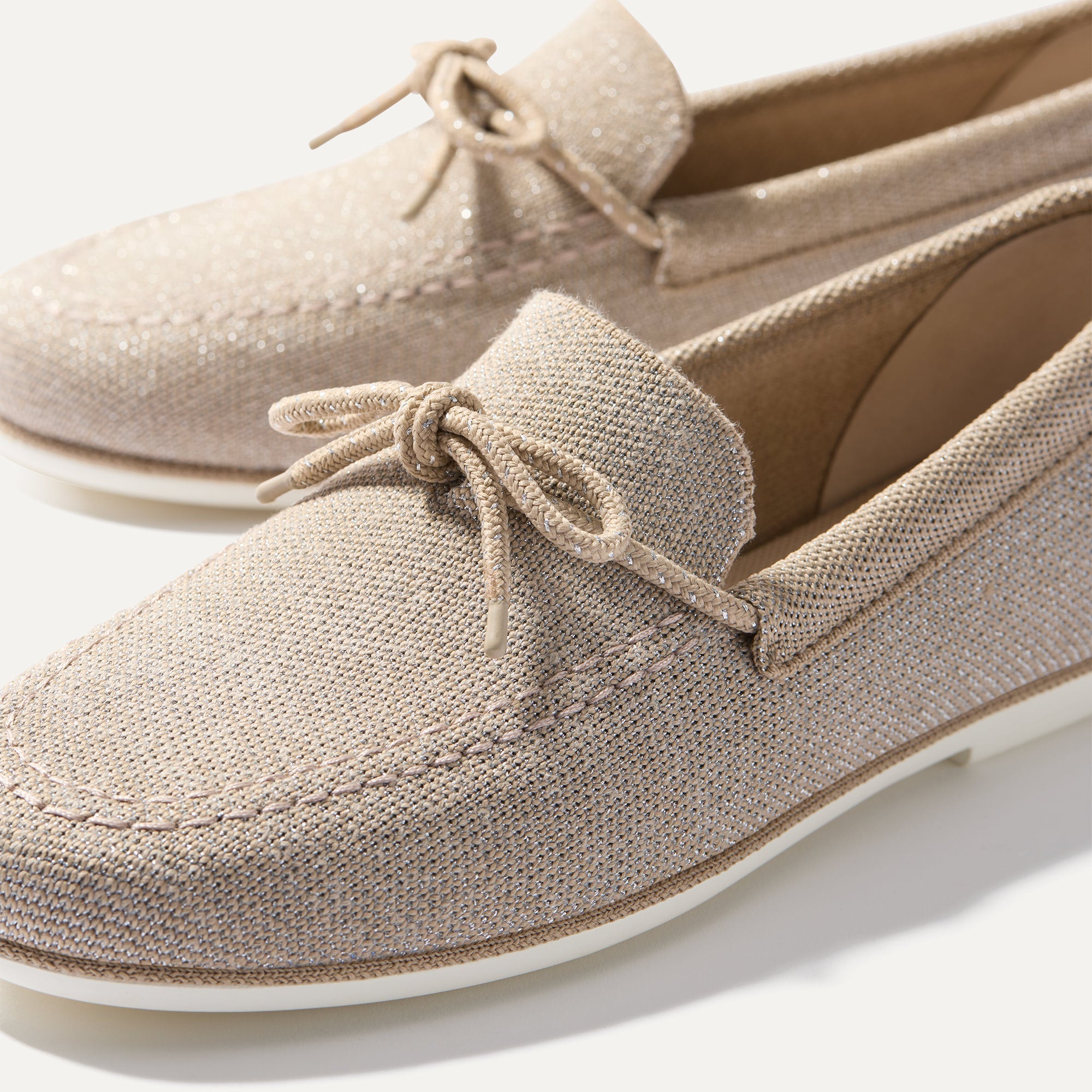 Comfortable & Stylish Boat Shoes with Shimmery Sand Finish - Perfect for Casual Outings, Beach Walks, and Summer Fashion