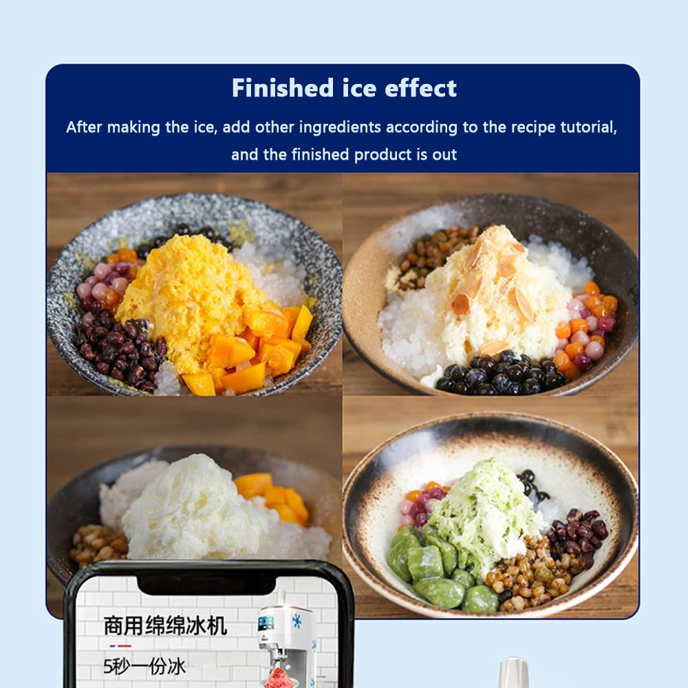 Commercial Smoothie Machine & Slush Maker - Electric Ice Shaver & Crusher for Snow Cones, Cocktails, Smoothies - Perfect for Restaurants, Cafes, and Home Bars