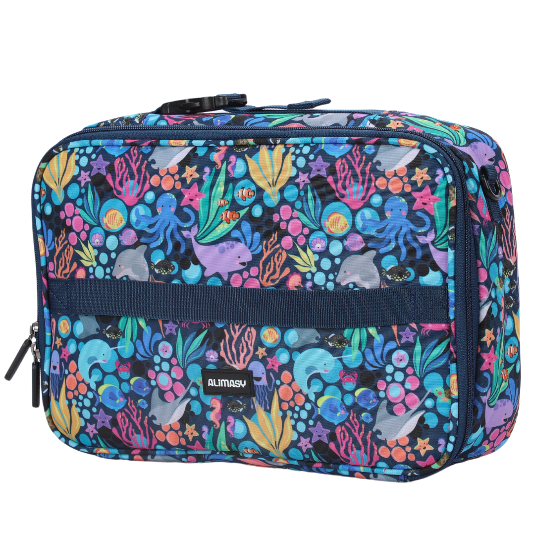 Premium Large Insulated Lunch Bag with Leakproof Design - Perfect for Work, School & Outdoor Picnics | Sealife Themed Cooler Tote for Adults & Kids