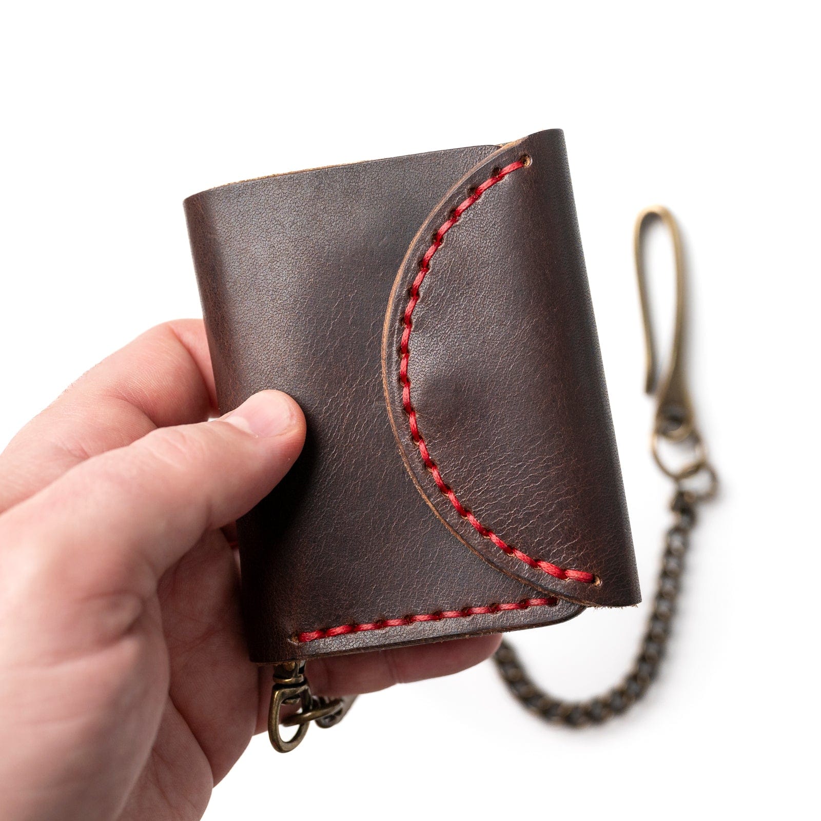 Genuine Leather Biker Wallet for Men - RFID Blocking Slim Minimalist Design - Perfect for Motorcycle Riders & Everyday Carry
