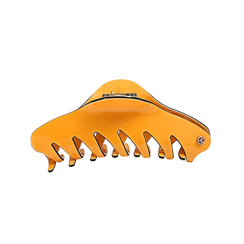 Evita Peroni Large Black Acetate Hair Claw Clips for Women - Strong Grip Hair Clips for Thick Hair - Perfect for Updos, Ponytails & Everyday Hairstyles