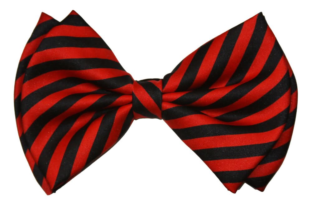 Elegant 4.3 Inch Red and Black Striped Bow Tie for Men - Perfect for Weddings, Parties, and Formal Events