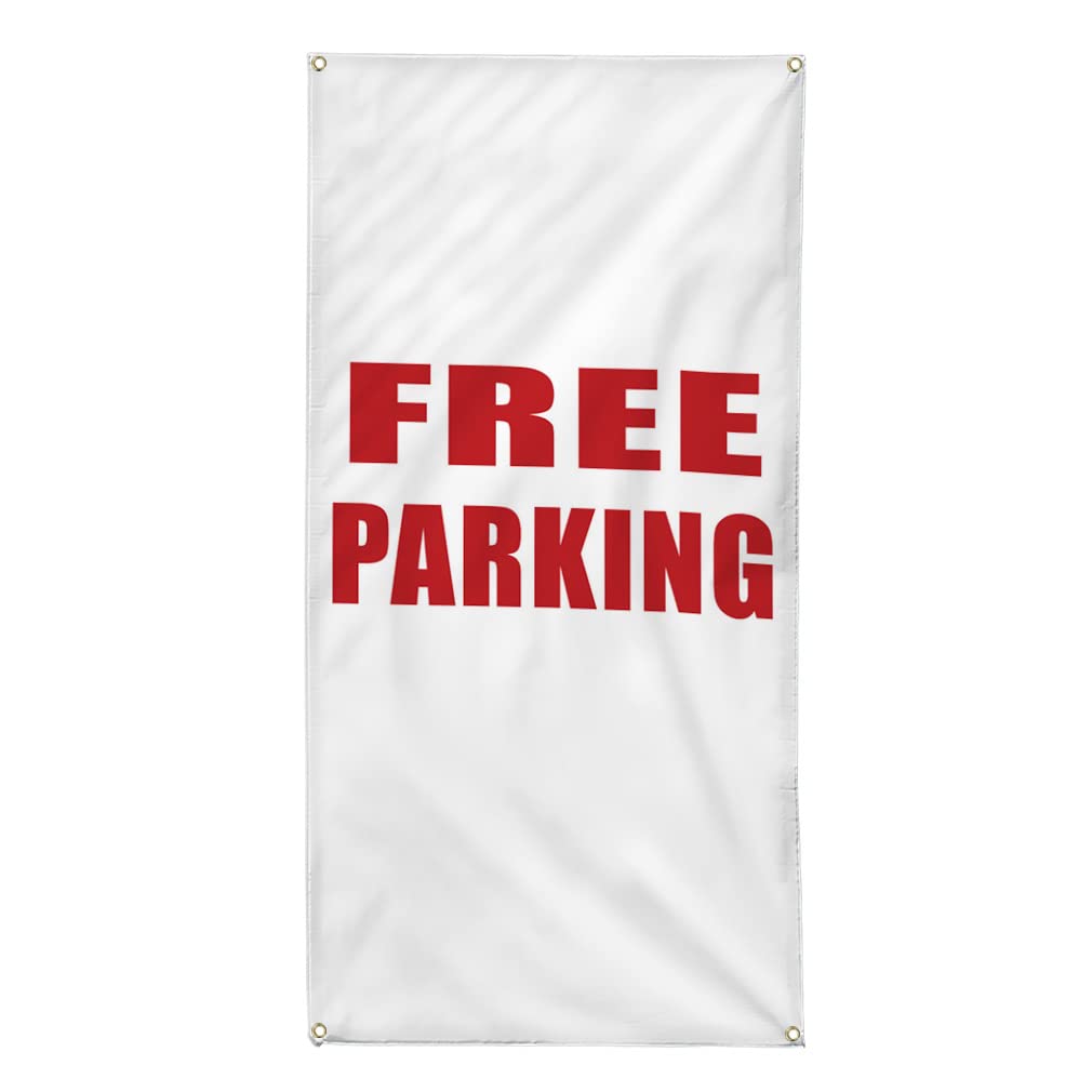 Custom Vertical Vinyl Banner 144x60 Inches - Weatherproof Outdoor Business Sign with 10 Grommets for Parking Promotions, Yard Sales & Industrial Use | Multiple Sizes Available