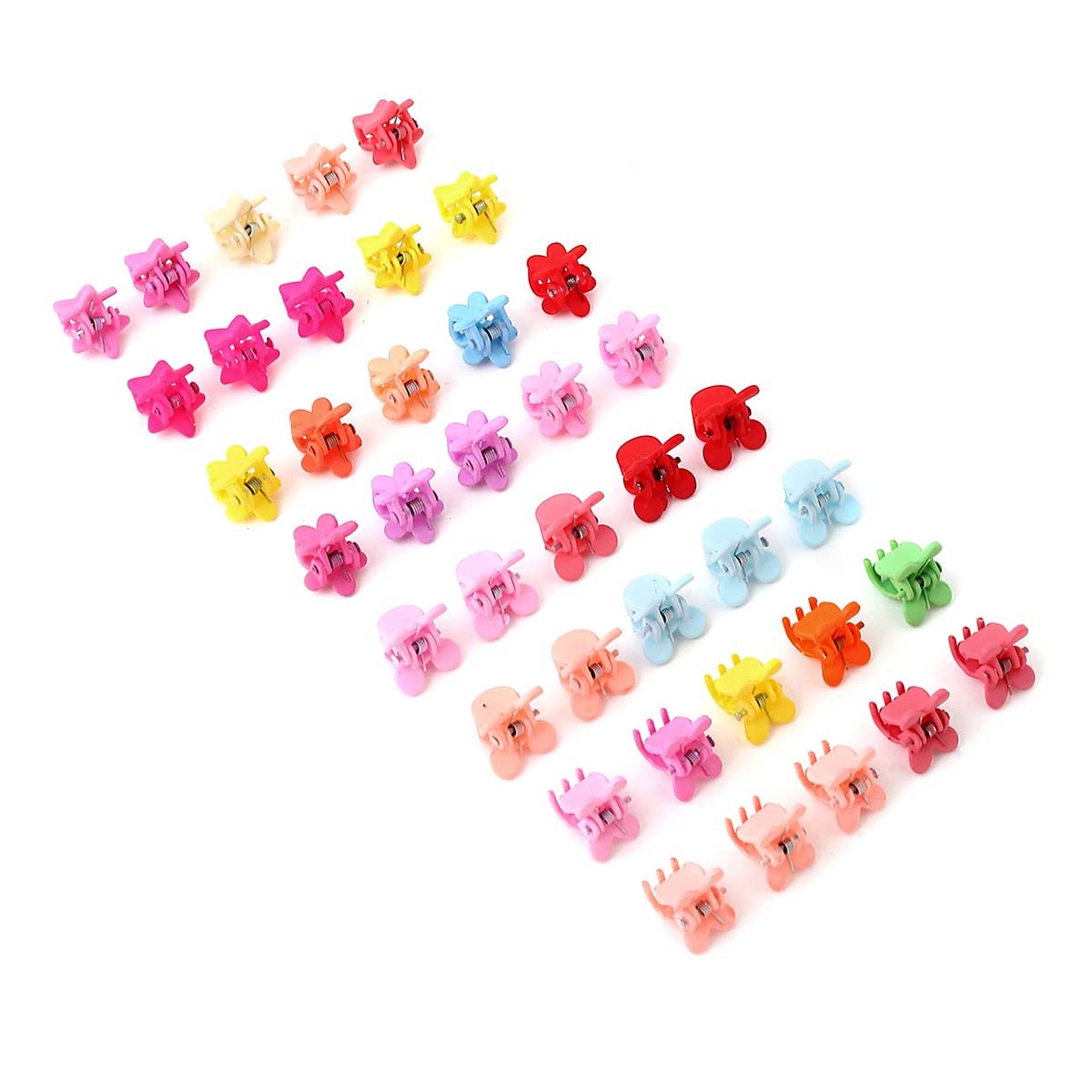 Melbees by Yellow Chimes 40-Piece Mini Hair Claw Clips for Girls & Kids - Colorful Small Hair Clips for Girls, Babies & Toddlers - Perfect for School, Parties & Everyday Hairstyles