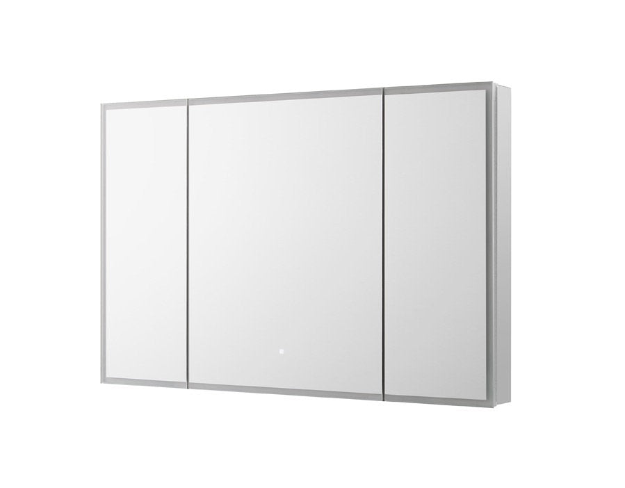 Aquadom Edge Royale 40x32 Inch LED Lighted Triple Door Bathroom Medicine Cabinet - Perfect for Modern Homes, Spas & Luxury Vanities