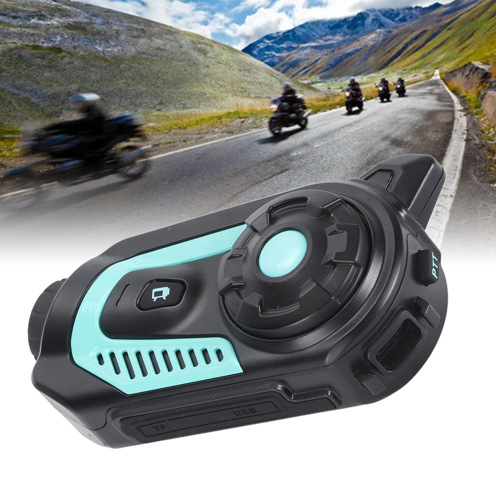 Ciciglow 2K Motorcycle Helmet Dash Cam with Bluetooth Headset & WiFi 6 Intercom - Motorcycle Communication System for Riders - Perfect for Adventure Riding, Commuting, and Group Tours