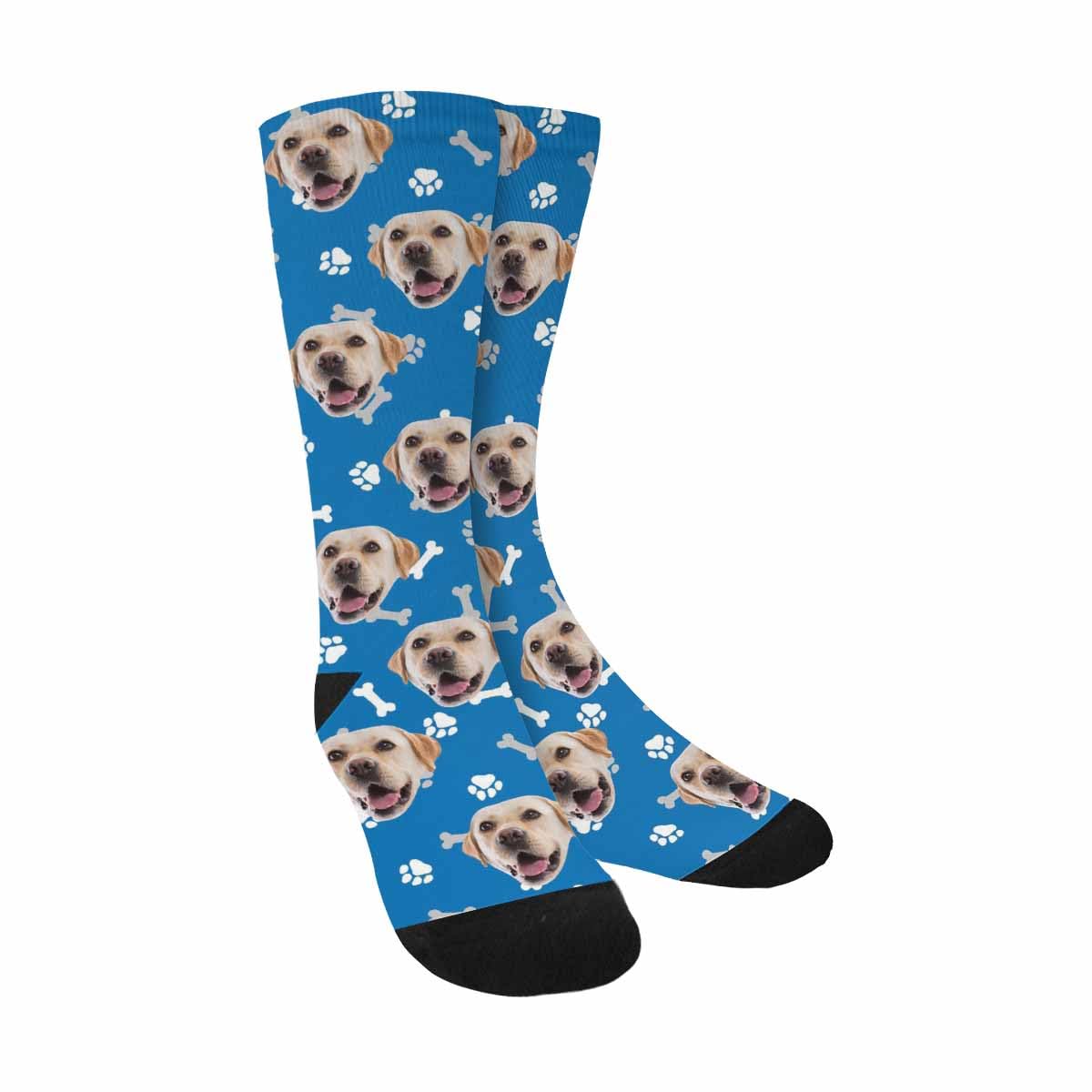 Custom Photo Socks with Pet Faces - Personalized Funny Print Crew Socks for Men | Soft Casual Comfort | Great for Gifts, Pet Lovers & Unique Fashion