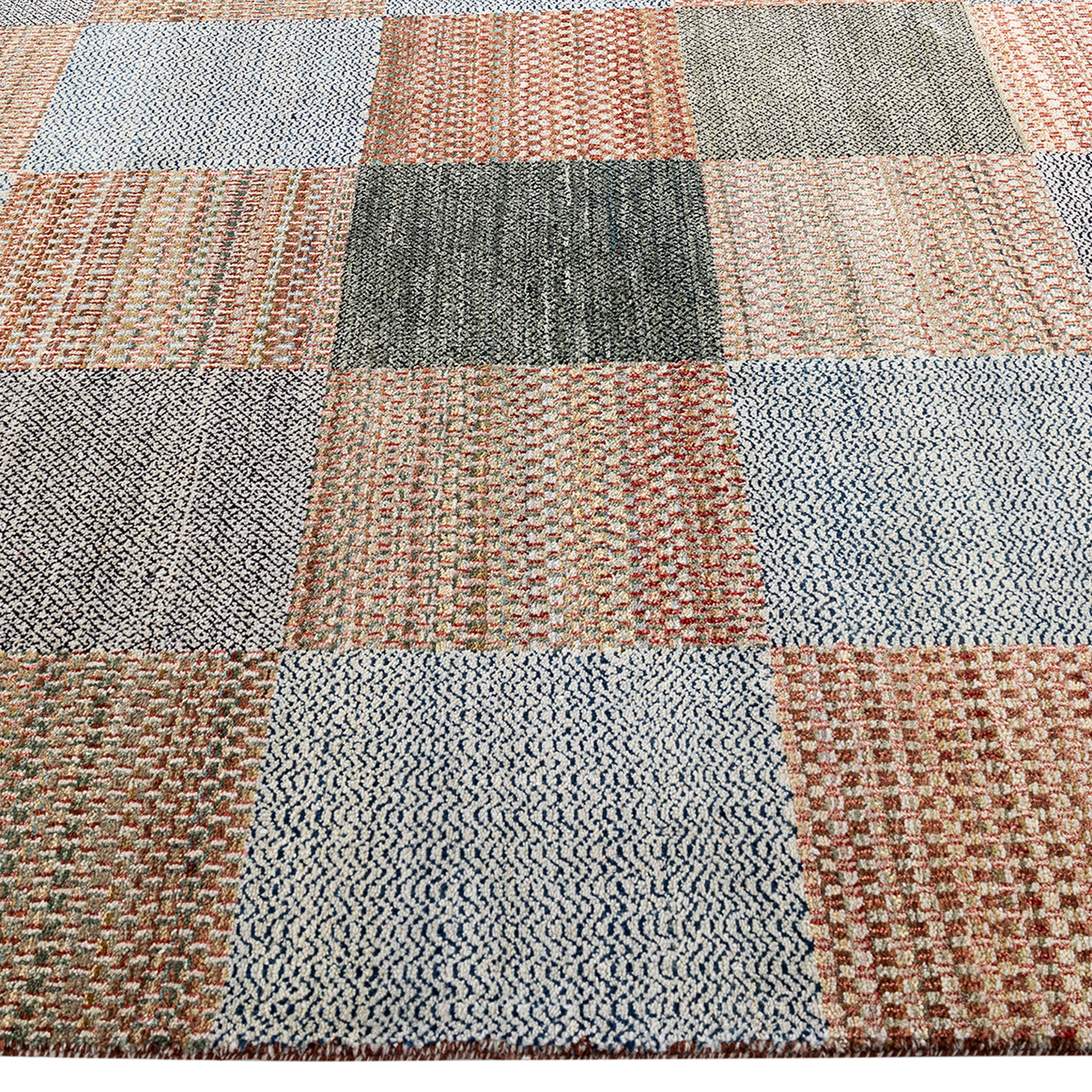 Modern Brown Wool Area Rug 9' x 12'8 - Soft & Durable M2039 44 for Living Room, Bedroom or Office Decor