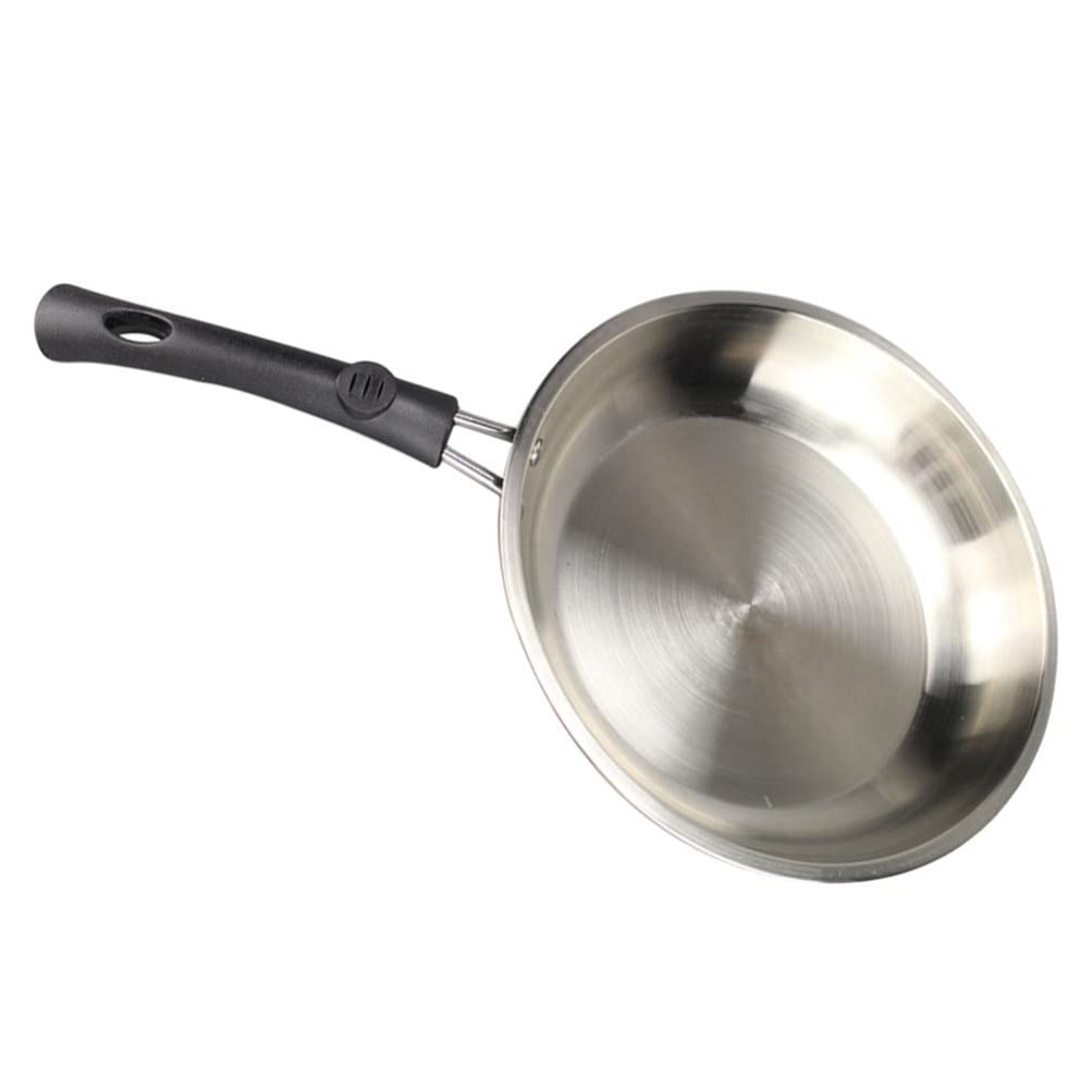Premium Stainless Steel Nonstick Frying Pan - 8.7 Inch Flat Bottom Skillet for Eggs, Pancakes & Stir Fry | Restaurant-Quality Griddle Pan for Home & Commercial Kitchens | Induction Compatible & Easy Clean