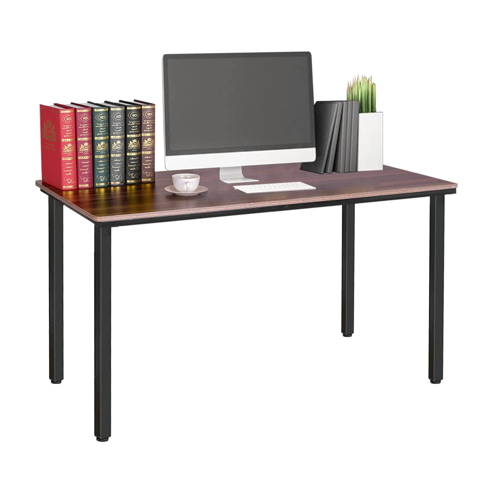 Boddenly Modern Steel & Wood Computer Desk - Home Office Workstation, Study Table for PC & Laptop, Easy Assembly (Perfect for Small Spaces, Remote Work & Online Learning)