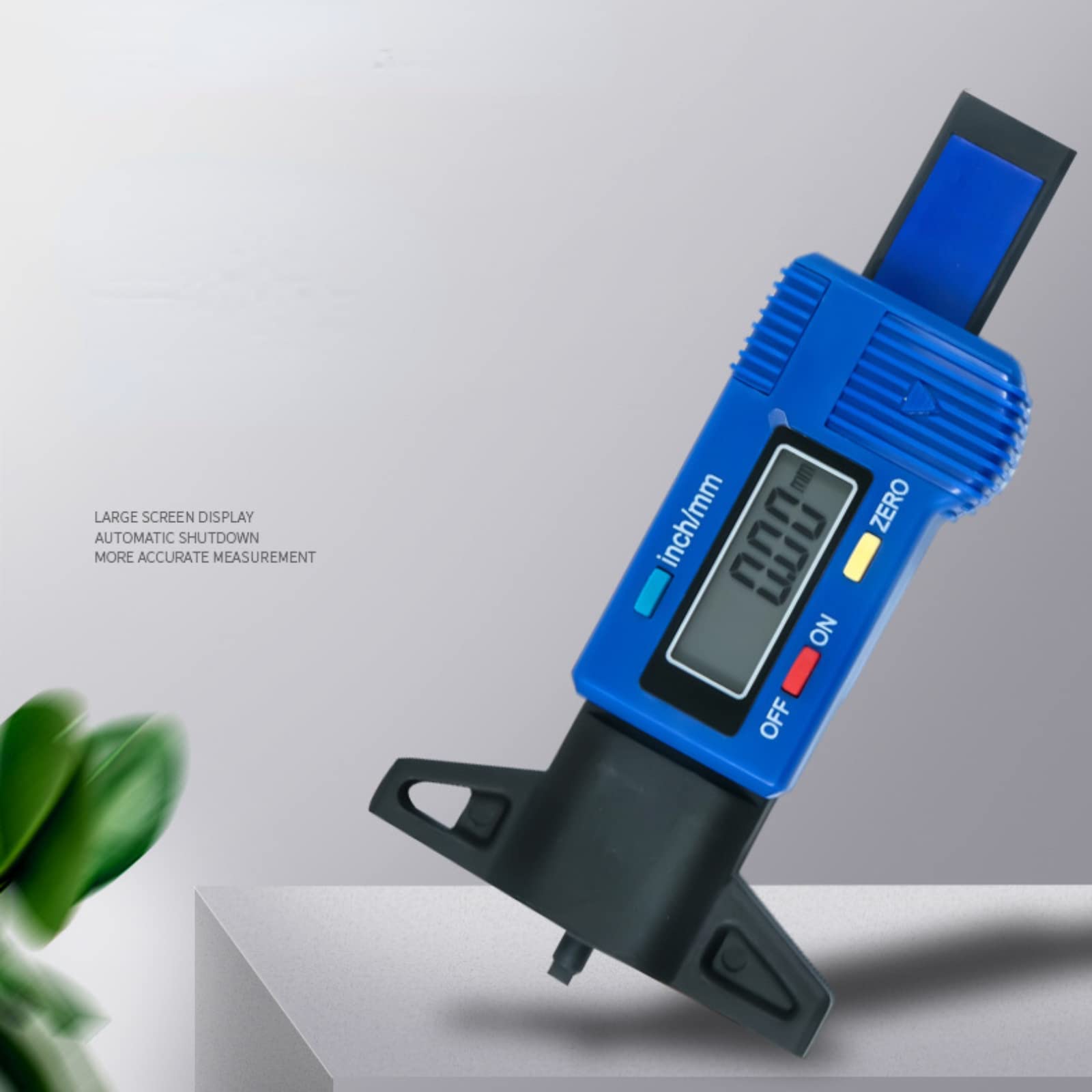 Digital Tire Tread Depth Gauge - LCD Display with Inch/MM Conversion | Accurate Tire Wear Checker for Cars, Motorcycles, Trucks, Vans & SUVs (Blue) | Perfect for DIY Auto Maintenance & Fleet Safety Inspections