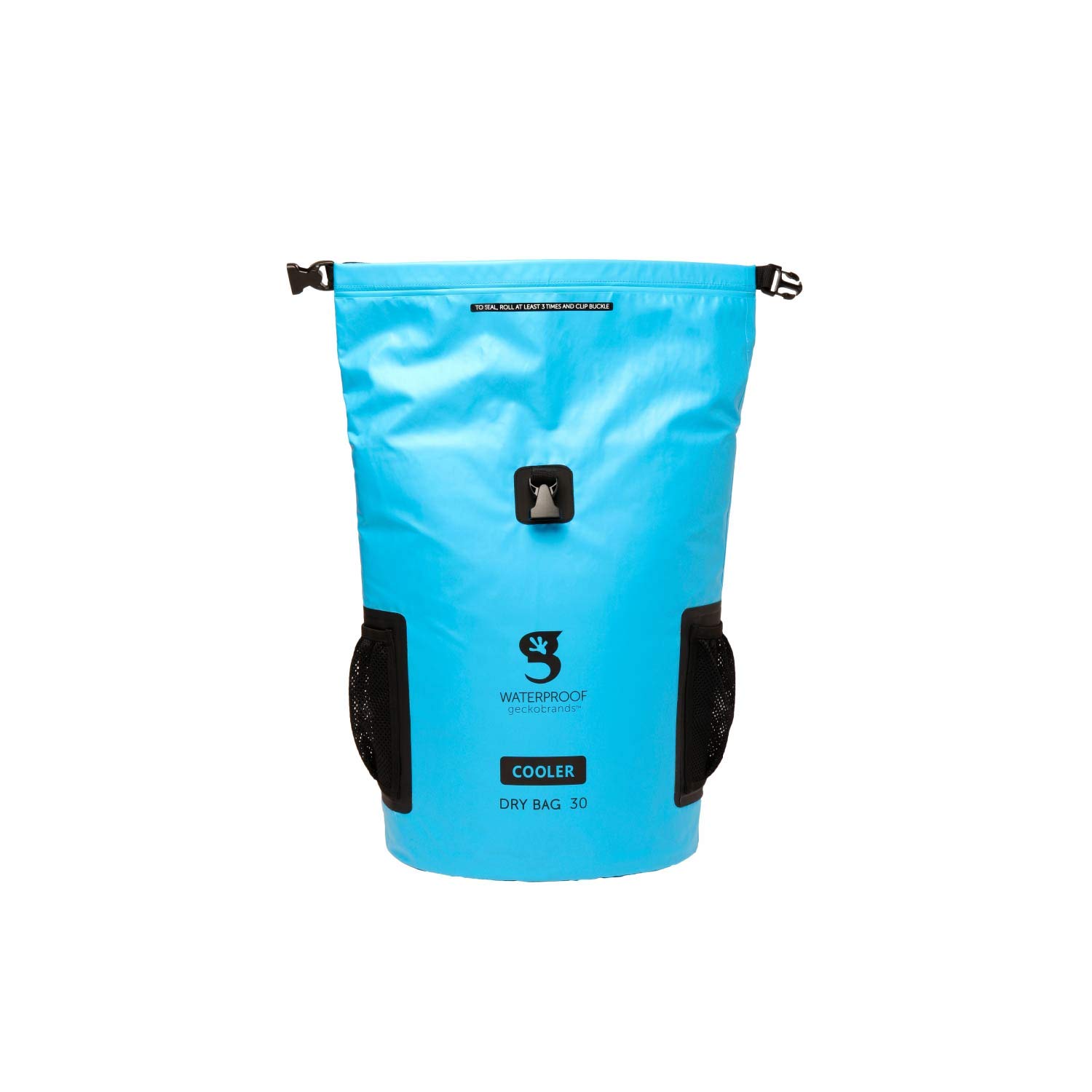 Geckobrands 30L Waterproof Backpack Cooler - Holds 24 Cans or 18 Bottles - Insulated Dry Bag Backpack with 3-Section Padded Back - Perfect for Camping, Hiking, Beach & Outdoor Adventures