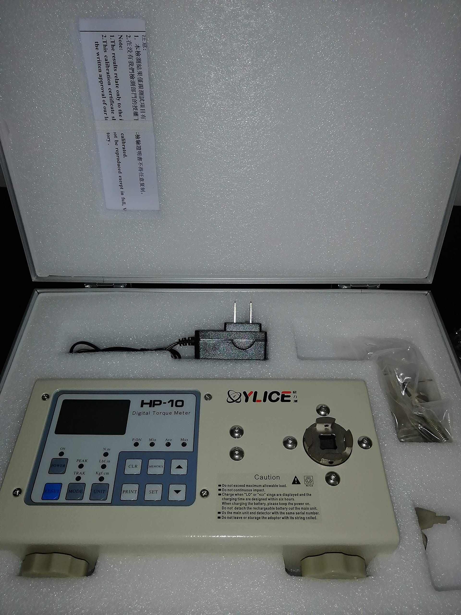 Digital Electric Torque Meter Tester HP-10 - Precision Torque Wrench for Screwdrivers (0.15-10.00 Kgf.Cm / 0.15-1.0000 Lbf.in / 0.015-1.000 Nm) - Ideal for Electronics Repair, Automotive Maintenance & Industrial Assembly