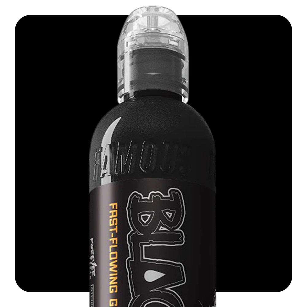 Blackout Tattoo Ink - World Famous Professional Tattoo Ink Set - Choose Your Size (1oz/4oz/8oz) - Perfect for Tattoo Artists & Body Art Enthusiasts