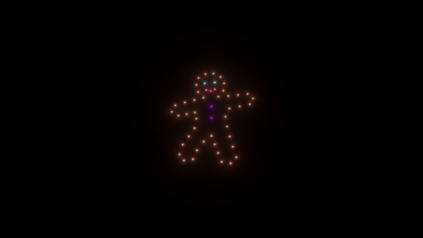 50 Drones for Gingerbread Animation - High-Quality Flying Toys for Christmas Decorations & Holiday Light Shows