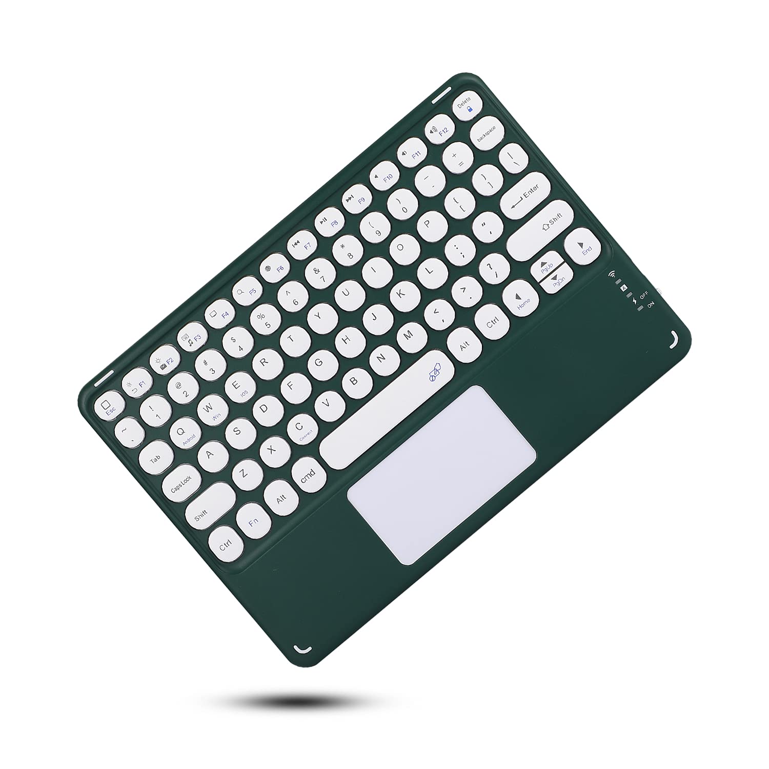 Galaxy Tab S8+/S7 FE Keyboard Case with Touchpad - Dark Green for Work & Study