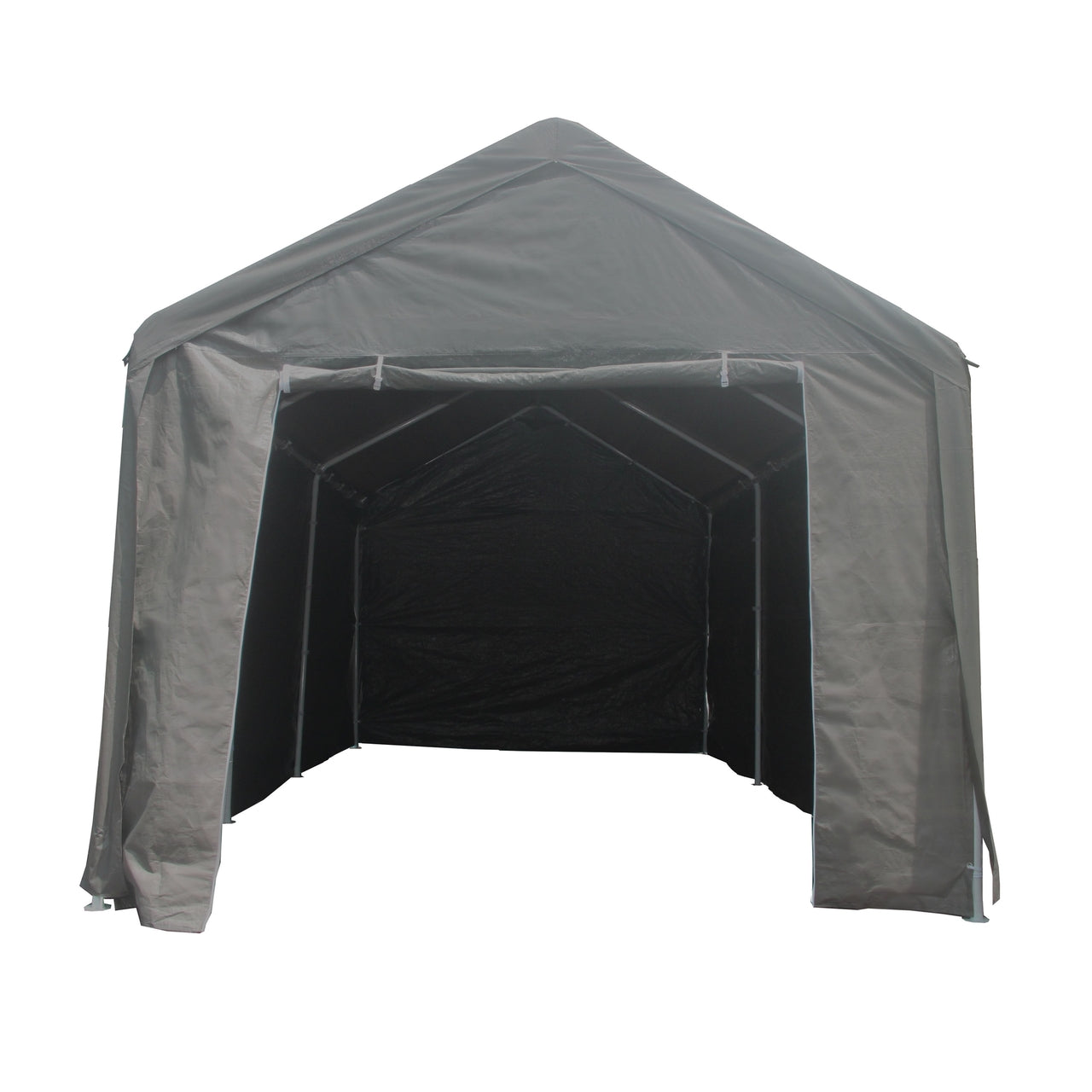 Heavy Duty 10x20 FT Aleko Outdoor Carport Canopy Tent - Gray Weatherproof Shelter for Cars, Trucks & Outdoor Storage | Perfect for Driveway, Backyard & RV Protection
