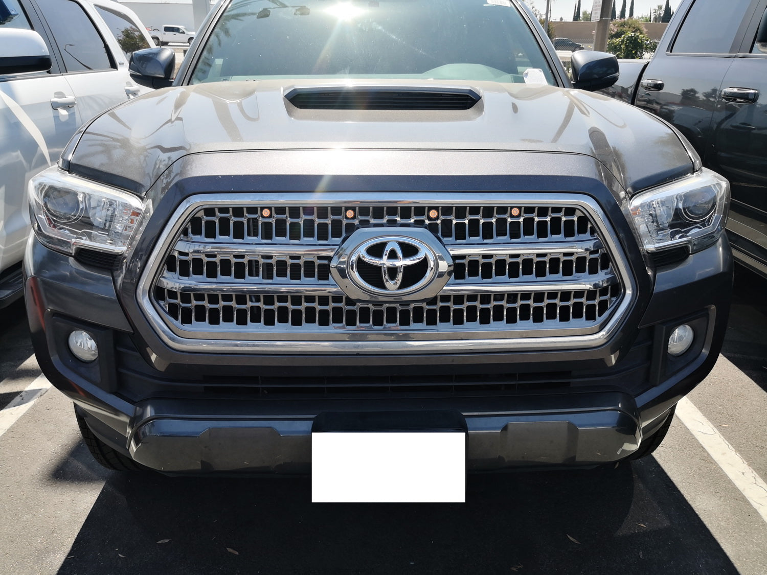 4-Piece Raptor Style 3W Amber LED Grille Lights Kit for 2016-2023 Toyota Tacoma with TRD Grill - Off-Road, Truck Accessories & Night Driving Safety Lights