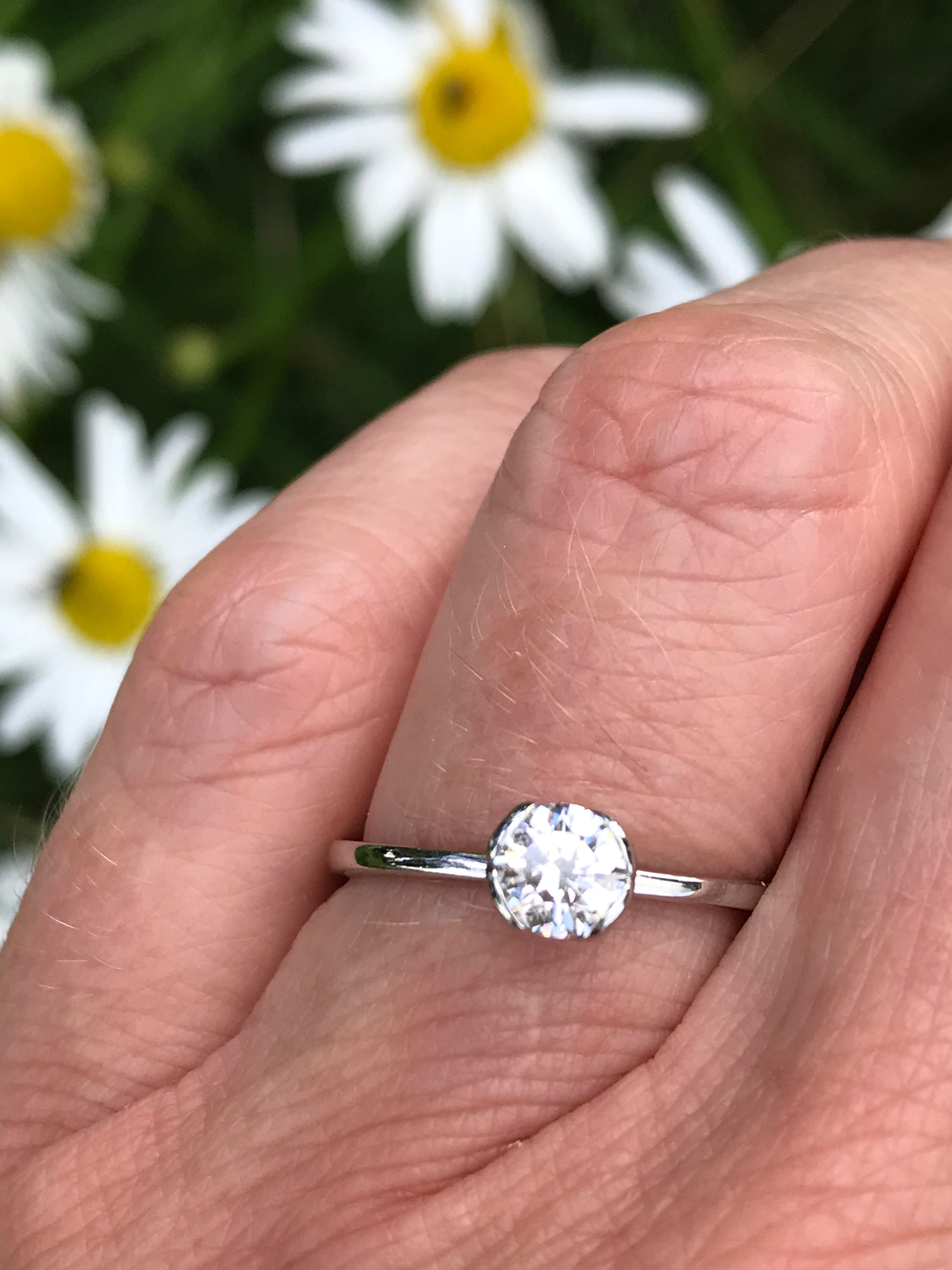 0.43ct Platinum Diamond Ring - DSI Certified Natural Brilliant Cut Diamond Engagement Ring for Women, Perfect for Proposals, Anniversaries & Special Occasions