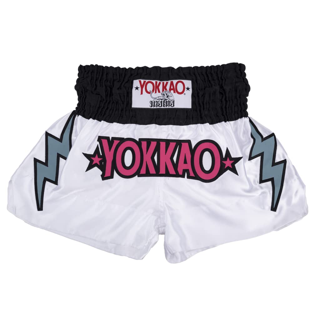 YOKKAO Muay Thai Boxing Shorts for Men & Women - Premium Satin MMA Shorts for Training & Competition | Breathable & Lightweight Fightwear for Kickboxing, Muay Thai & MMA Practice | Perfect for Gym Workouts & Martial Arts Tournaments