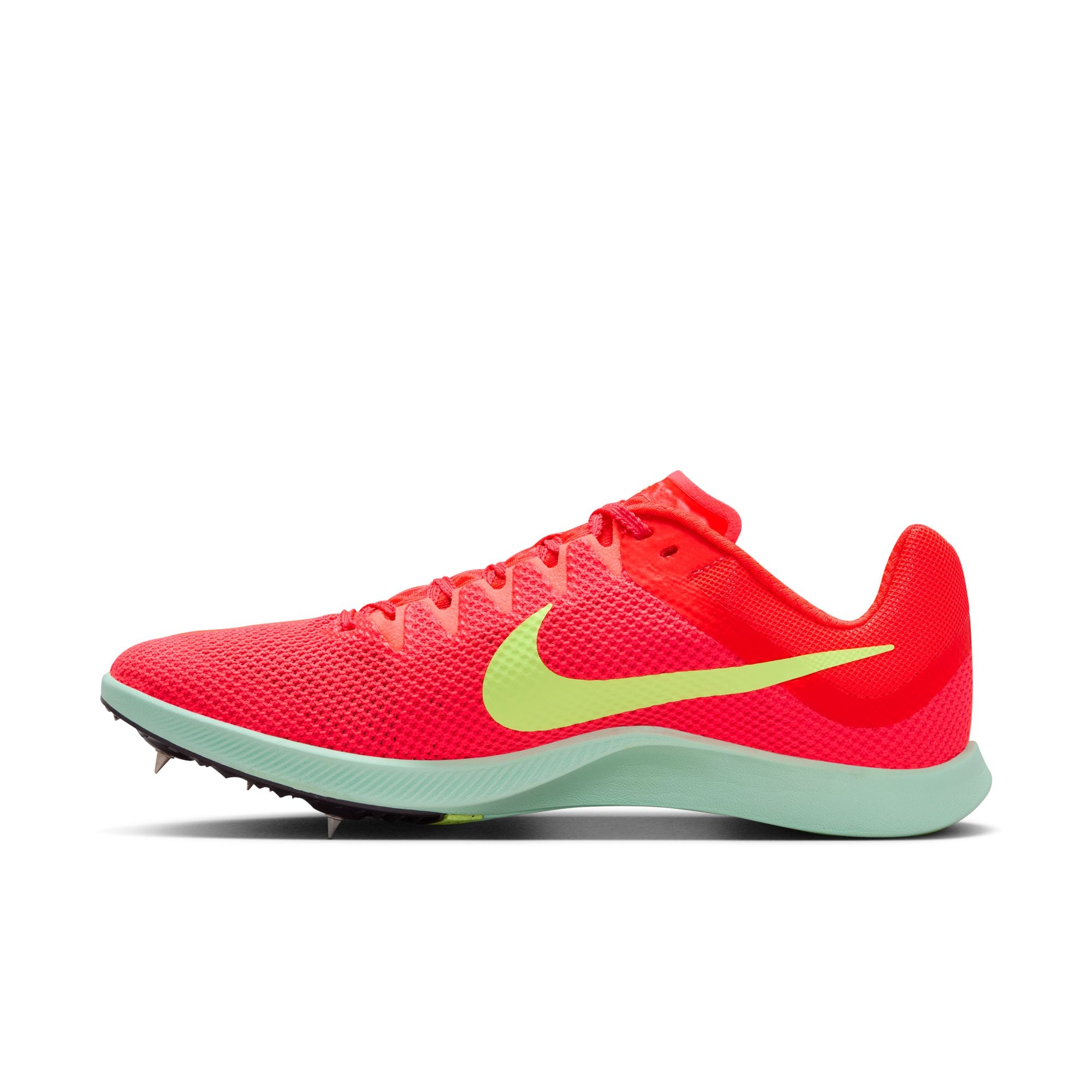 Unisex Nike Zoom Rival Distance Running Shoes (Size 600) - Bright Crimson/Washed Coral/Barely Volt | Lightweight Cushioned Track & Field Shoes for Men & Women | Perfect for Sprinting, Training & Marathon Running