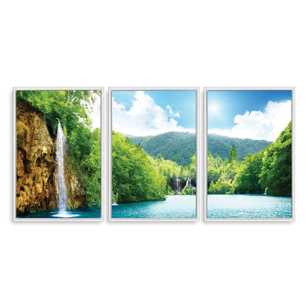 Wall26 3-Panel Framed Canvas Wall Art Set - 24x36 Inch Scenery Landscape Paintings for Living Room & Bedroom Decor - Ready to Hang Home Decoration Perfect for Housewarming Gifts & Interior Design