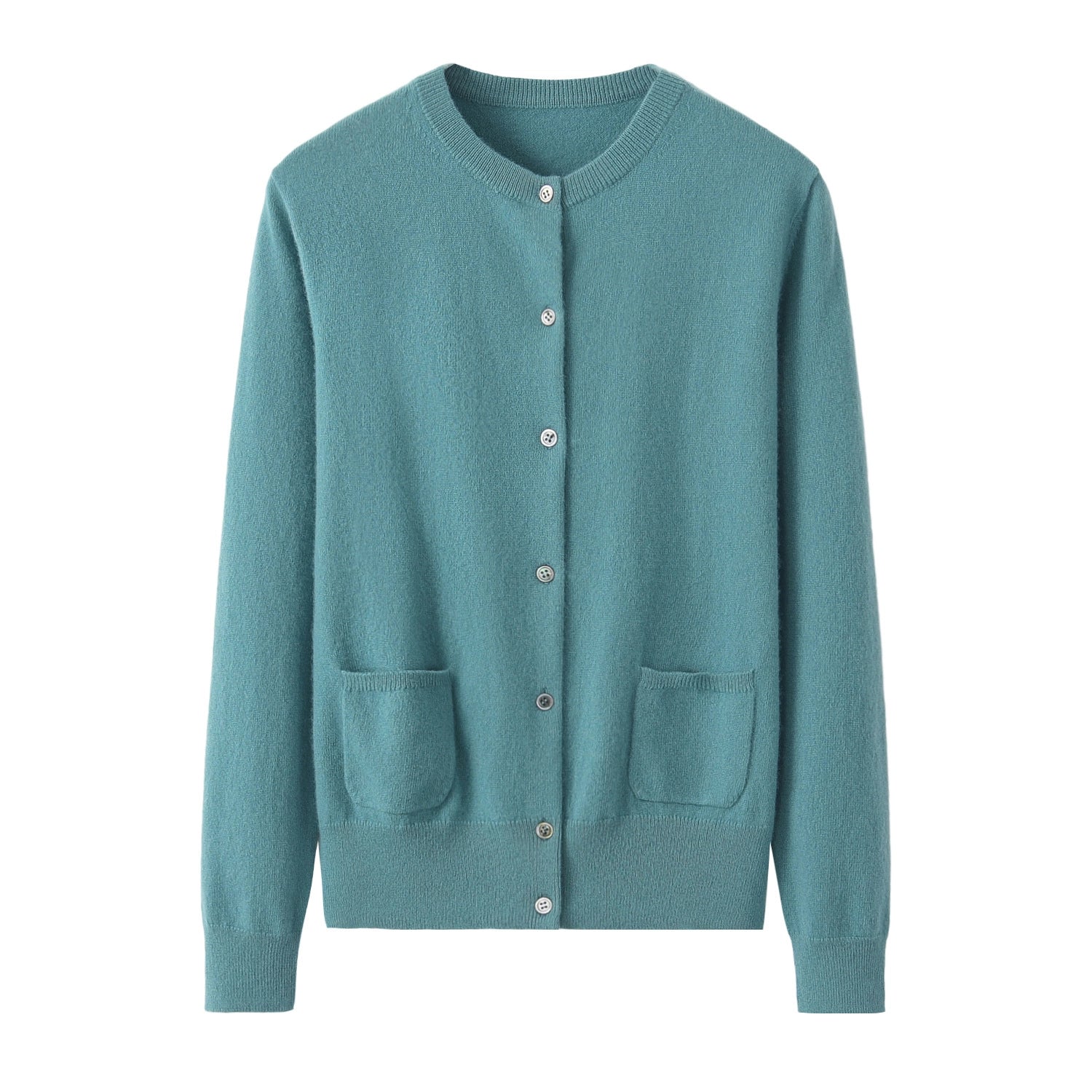 Luxury Pure Cashmere Crewneck Cardigan Sweater for Women & Men - Soft & Warm Winter Knitwear for Office, Travel & Casual Outfits