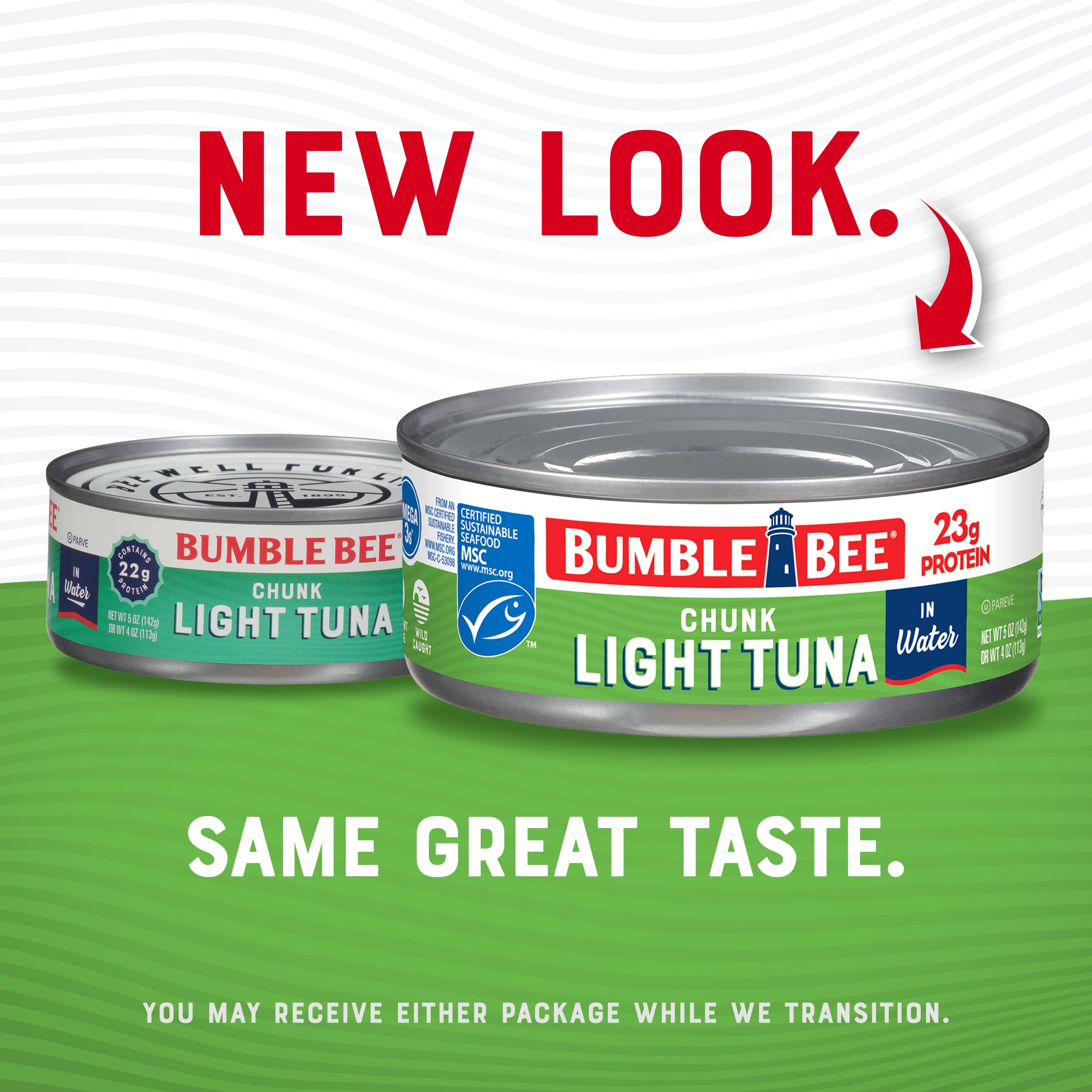 Bumble Bee Chunk Light Tuna in Water, 5 oz Cans (Pack of 10) - Wild Caught Skipjack Tuna - High Protein 23g per Serving - MSC Certified Sustainable Seafood - Non-GMO, Gluten Free, Kosher - Perfect for Salads, Sandwiches & Quick Meals