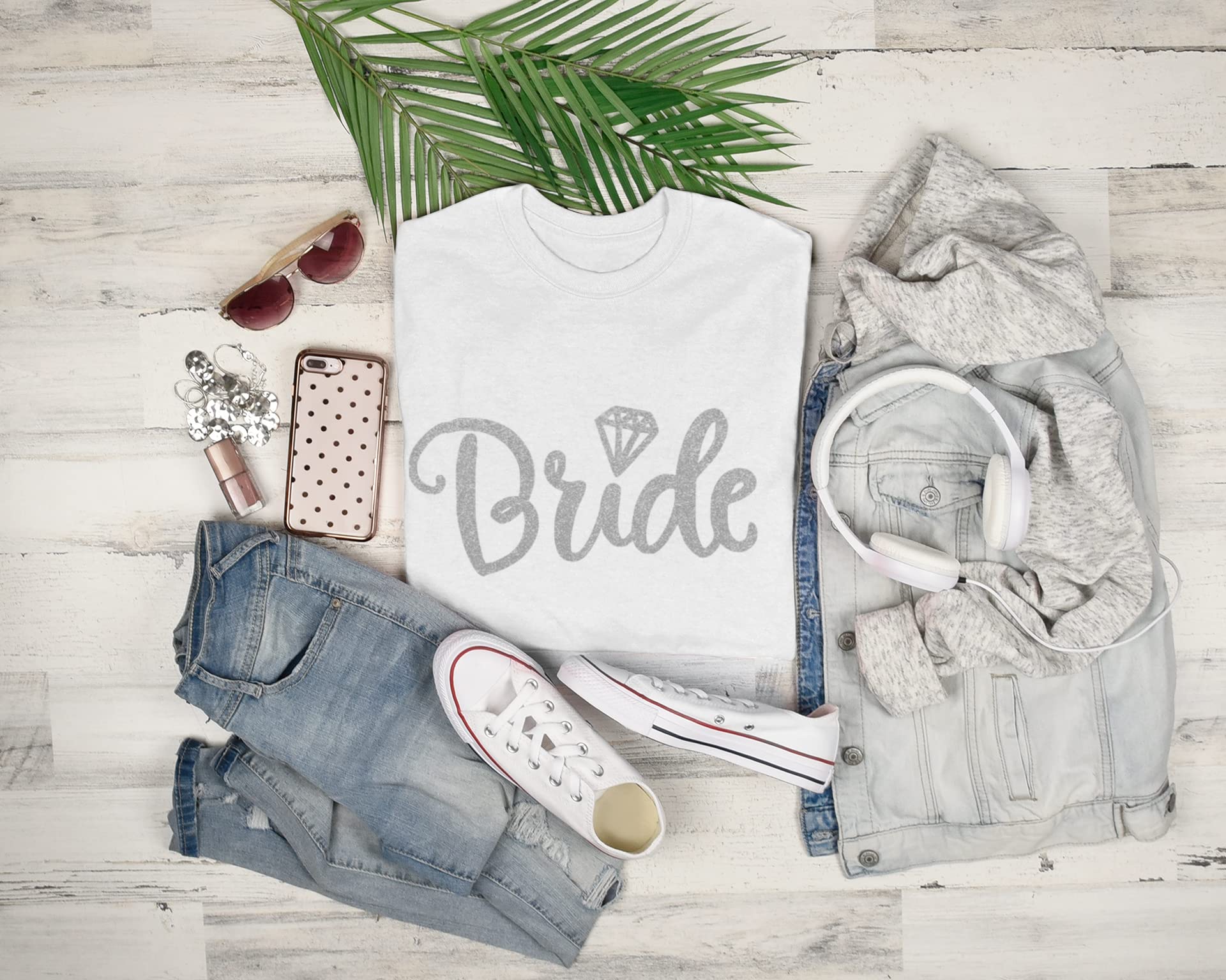 Bride Iron On Decal - Customizable Heat Transfer Vinyl for Bachelorette Party T-Shirts & Decorations - Perfect for Wedding Showers, Bridal Events & DIY Projects (Green)