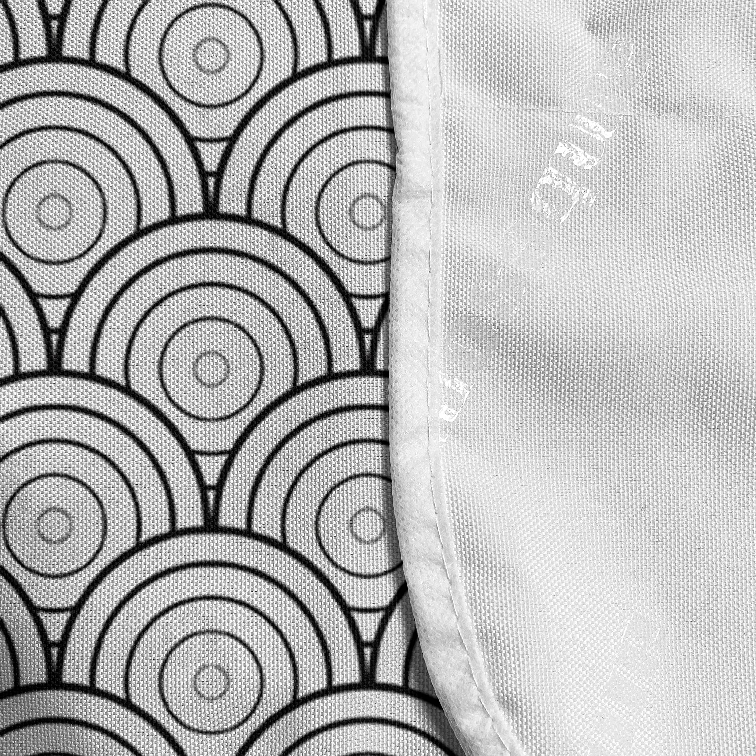 Ambesonne Geometric Microwave Oven Cover - Waterproof Kitchen Organizer with Pockets, 36