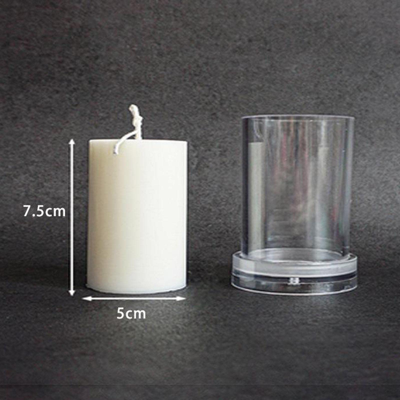 CALANDIS 5x7.5cm Plastic Candle Molds for DIY Candle Making & Soap Crafting - Perfect for Home Decor, Wedding Favors, and Holiday Gifts